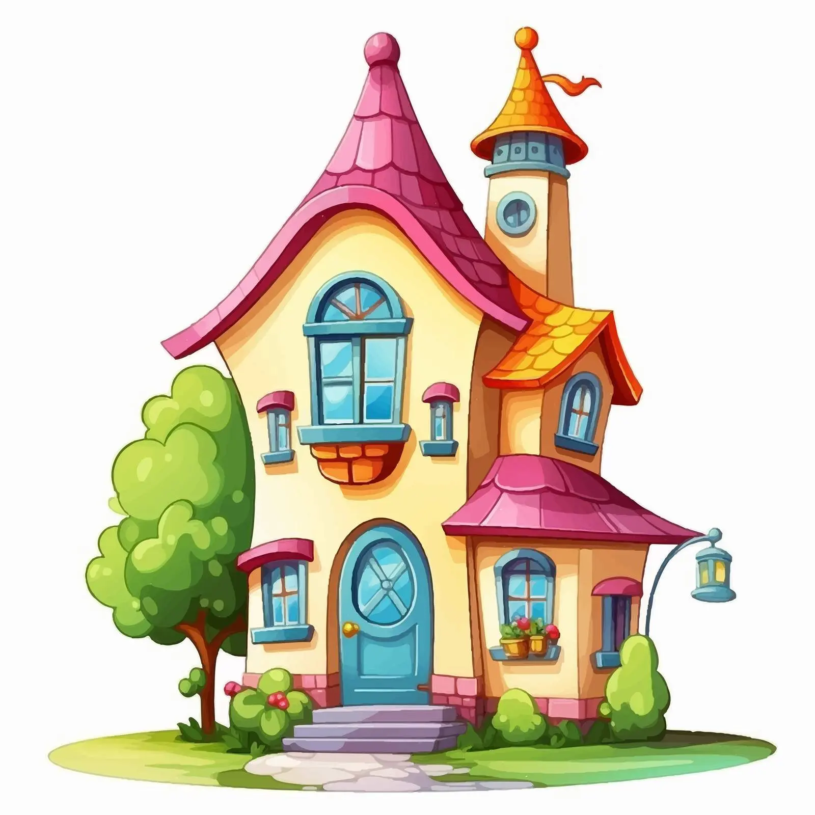 Cheerful Animated House Vector Design — free download from Dotvec