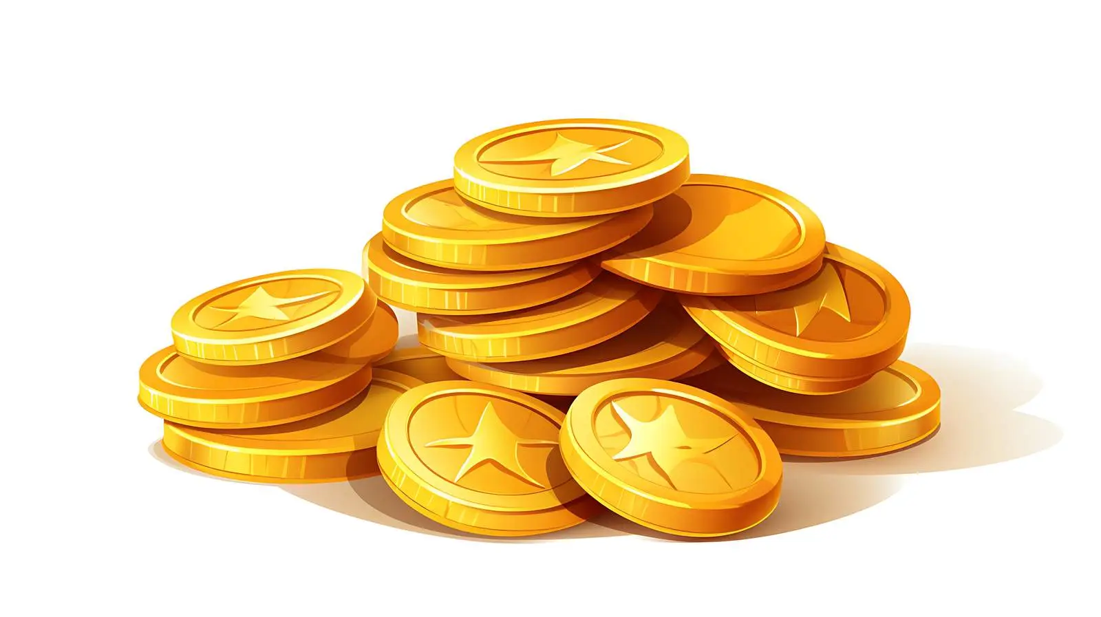Golden Coin Stack for Video Games — free download from Dotvec