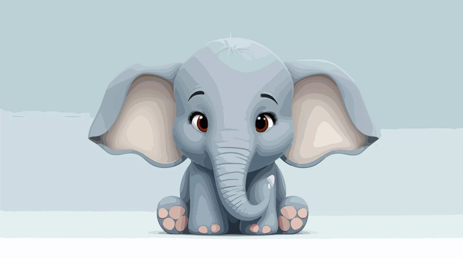 Expressive Cartoon Elephant Vector Illustration — free download from Dotvec