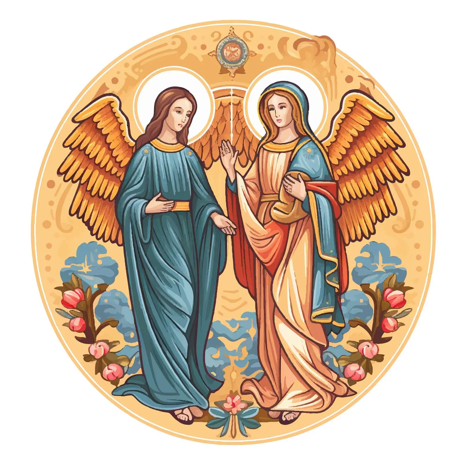 Annunciation to the Blessed Virgin Mary Illustration — free download from Dotvec