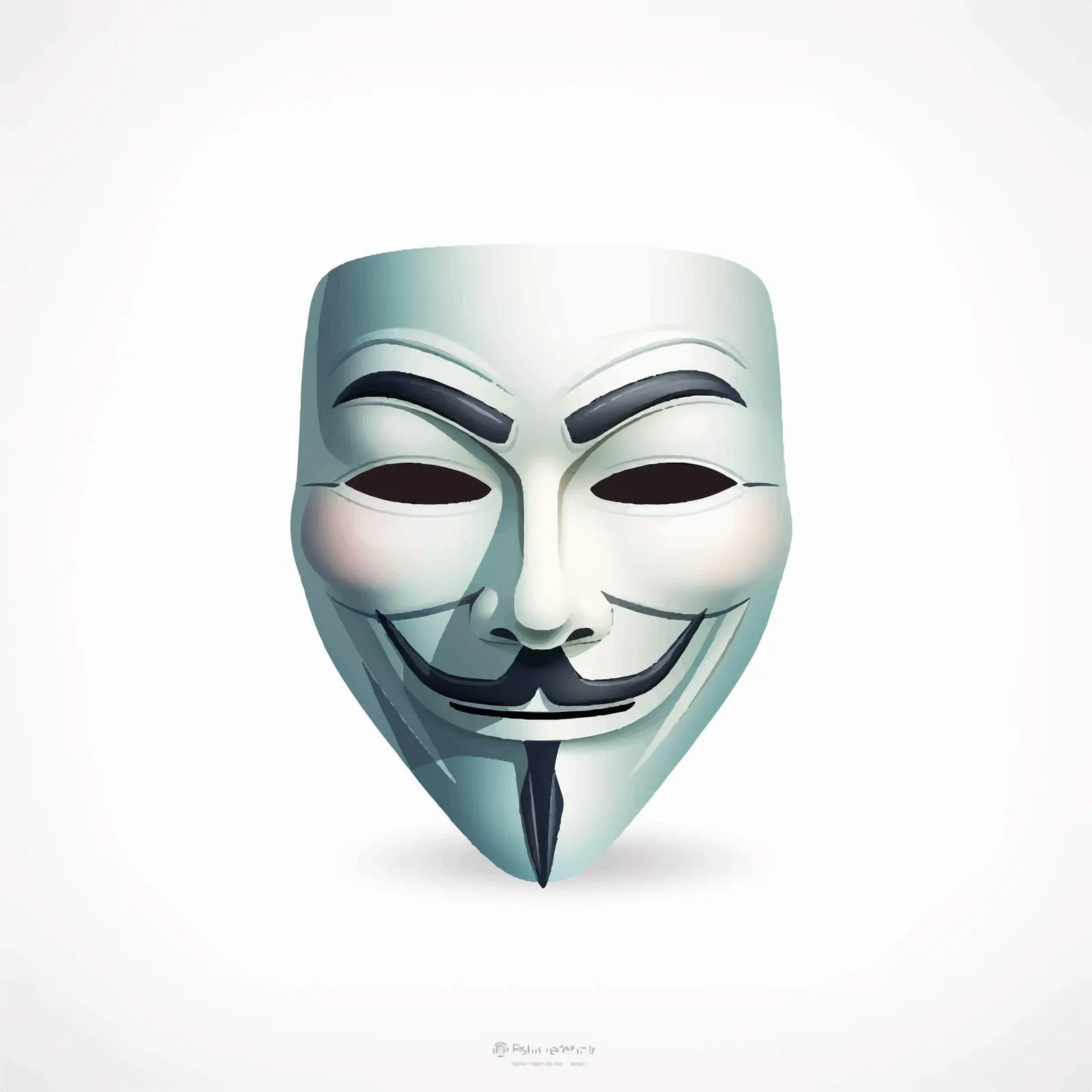 Anonymous Mask Vector Icon Isolated on White – free protest image from Dotvec