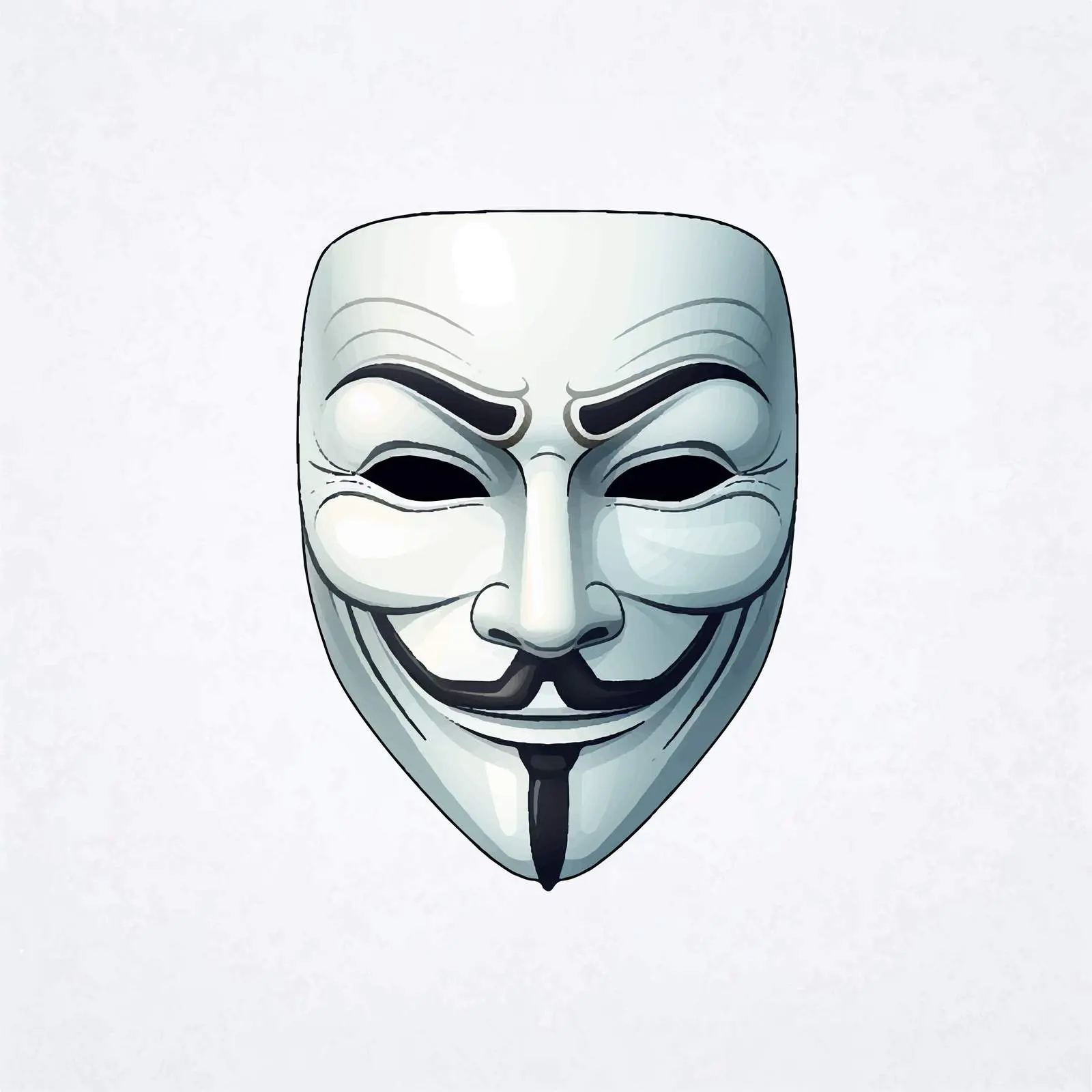 Anonymous Mask Vector Icon on White Background – free protest image from Dotvec