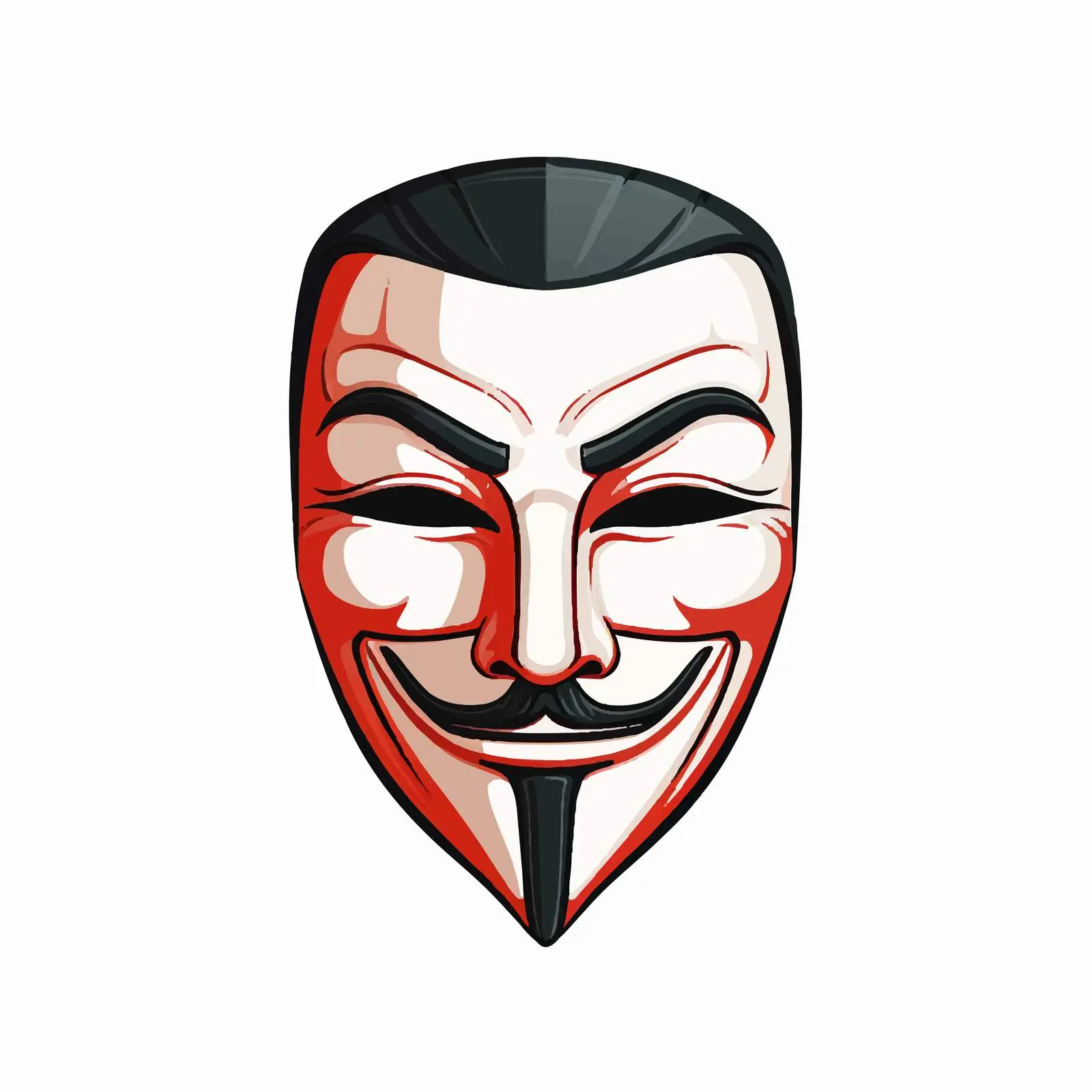 Anonymous Mask Vector Icon on White Background – free protest image from Dotvec