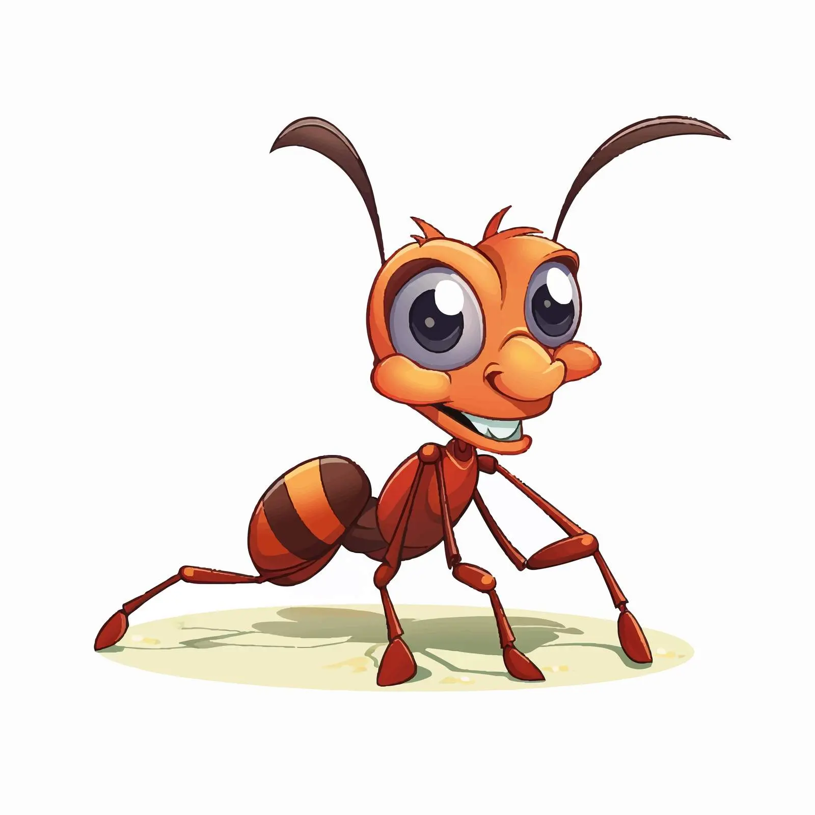 Cartoon Ant Illustration Isolated on White Background — free download from Dotvec