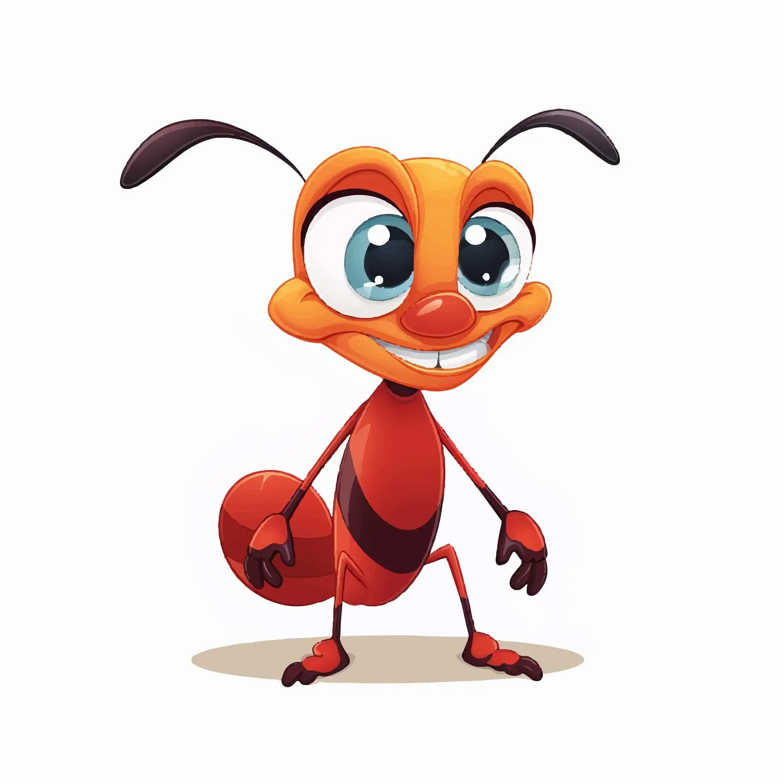 Cartoon Ant Vector Illustration Isolated on White — free download from Dotvec
