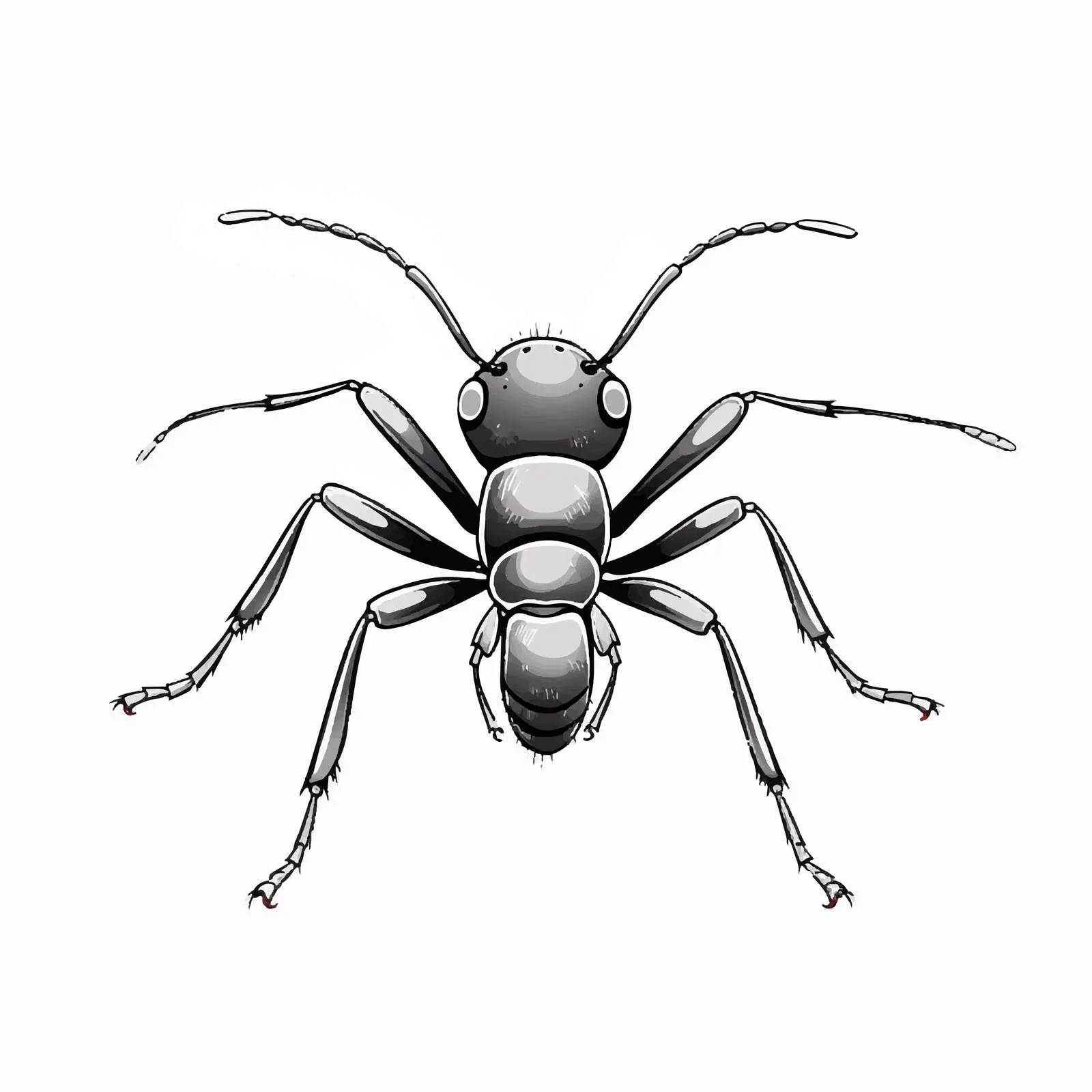 Ant Line Vector Illustration on White Background — free download from Dotvec