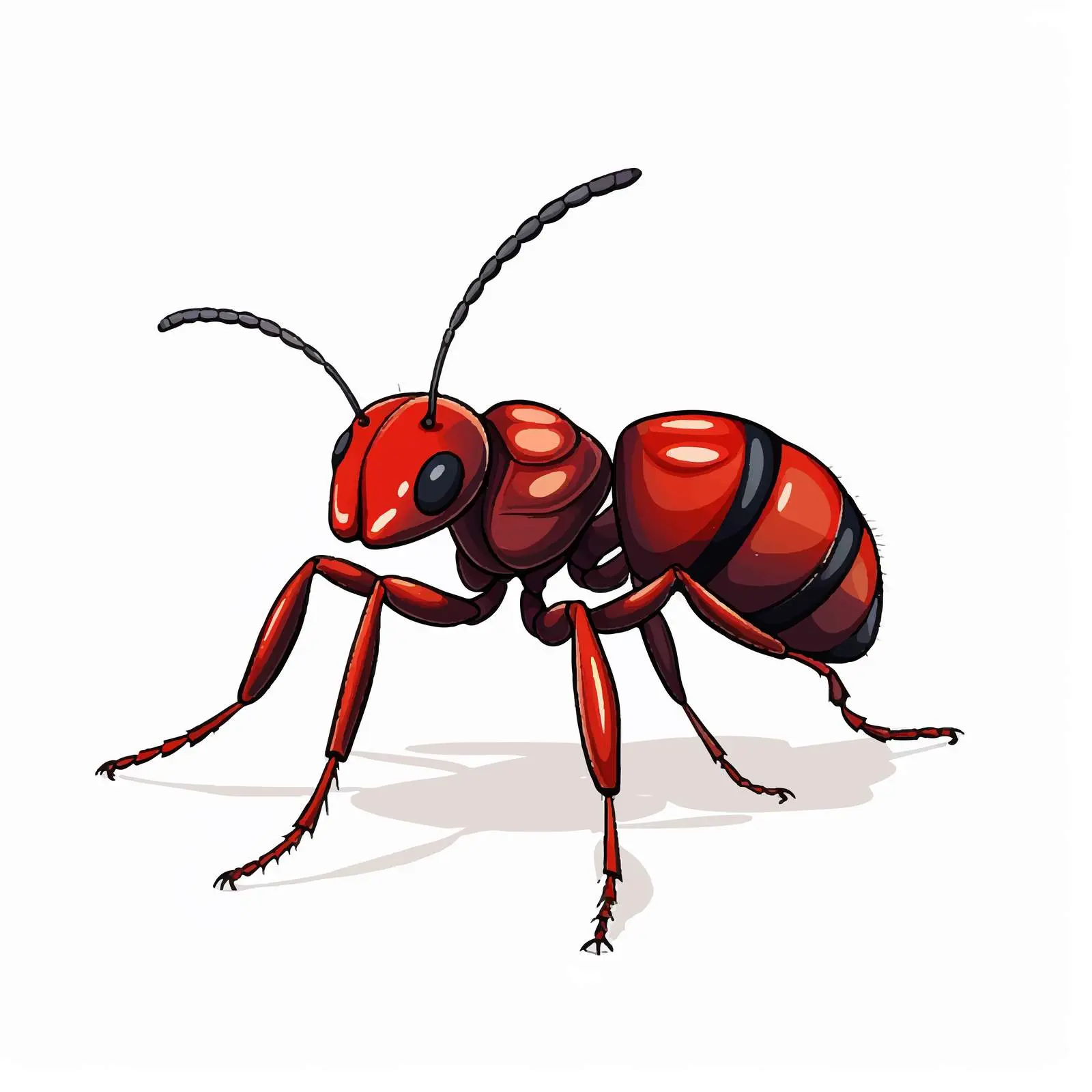 Ant Line Vector Illustration on White Background — free download from Dotvec