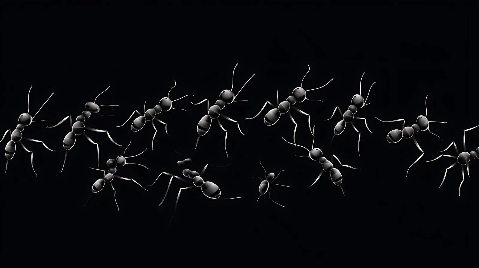 Monochromatic Ant Vector Pattern Illustration — free download from Dotvec