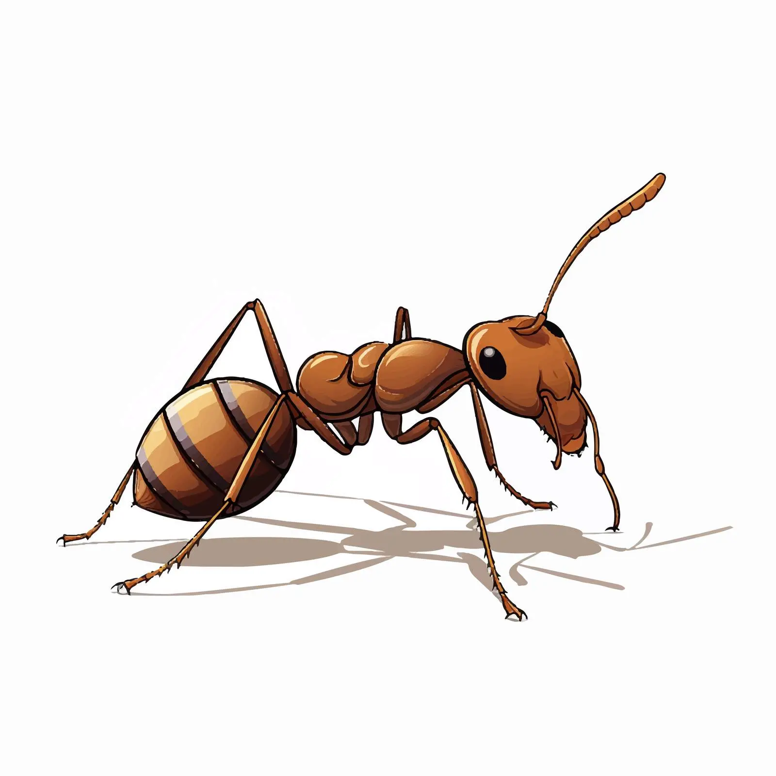 Ant Outline Vector Illustration on White Background — free download from Dotvec
