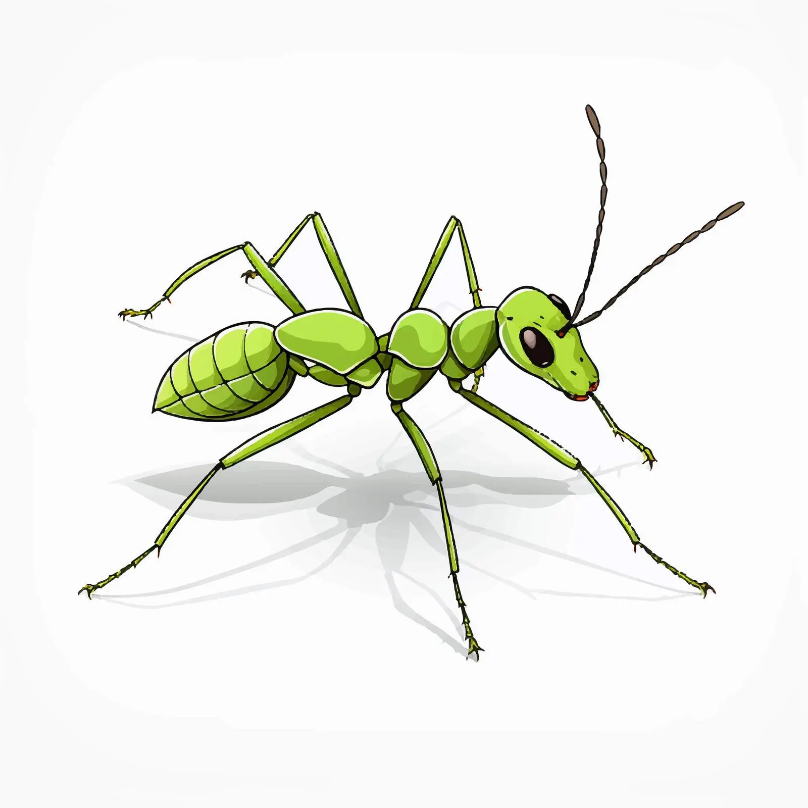 Ant Outline Vector Illustration on White Background – free insect vector image from Dotvec