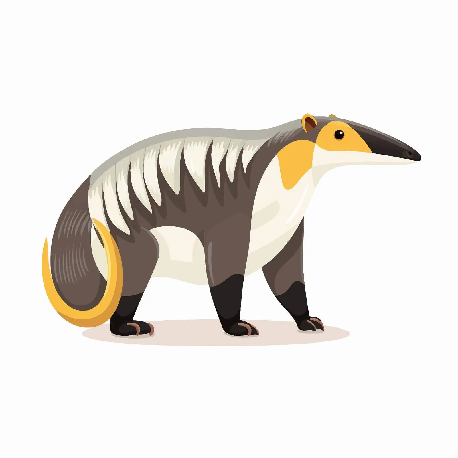 Adorable Anteater on White Background Vector — free download from Dotvec