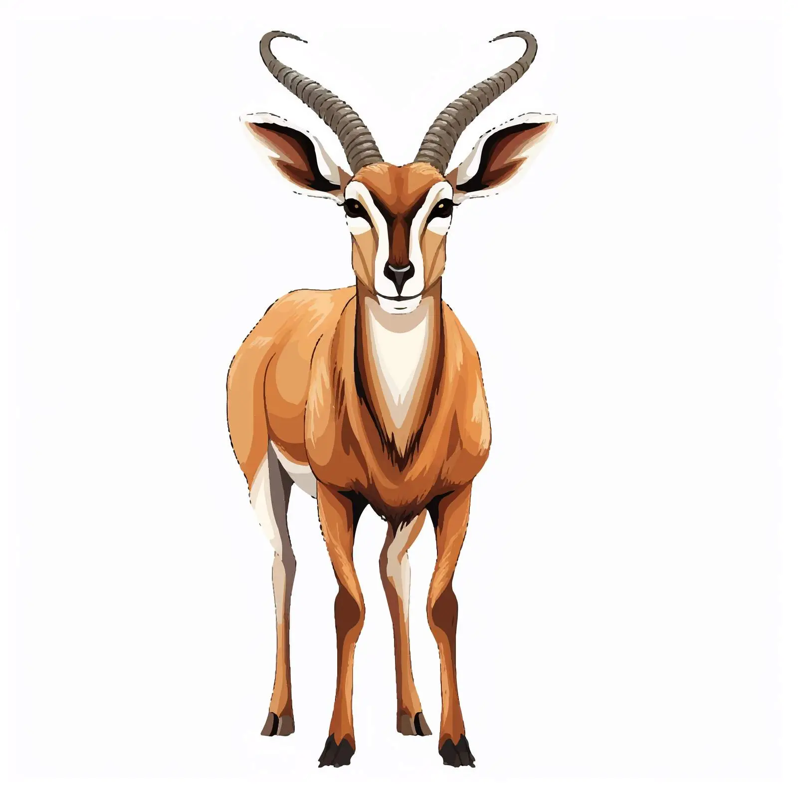 Antelope Vector Sketch Illustration on White Background — free download from Dotvec