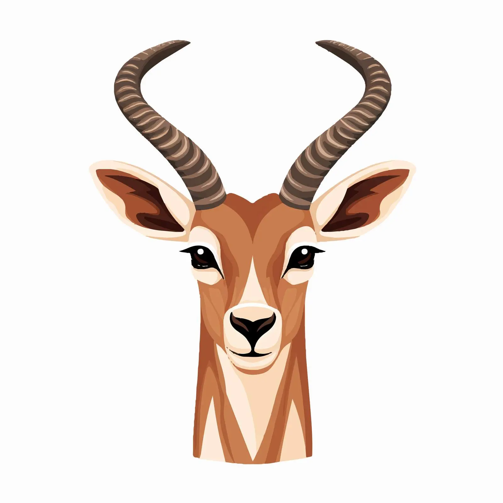 Realistic Antelope Vector Illustration on White Background – free digital drawing image from Dotvec