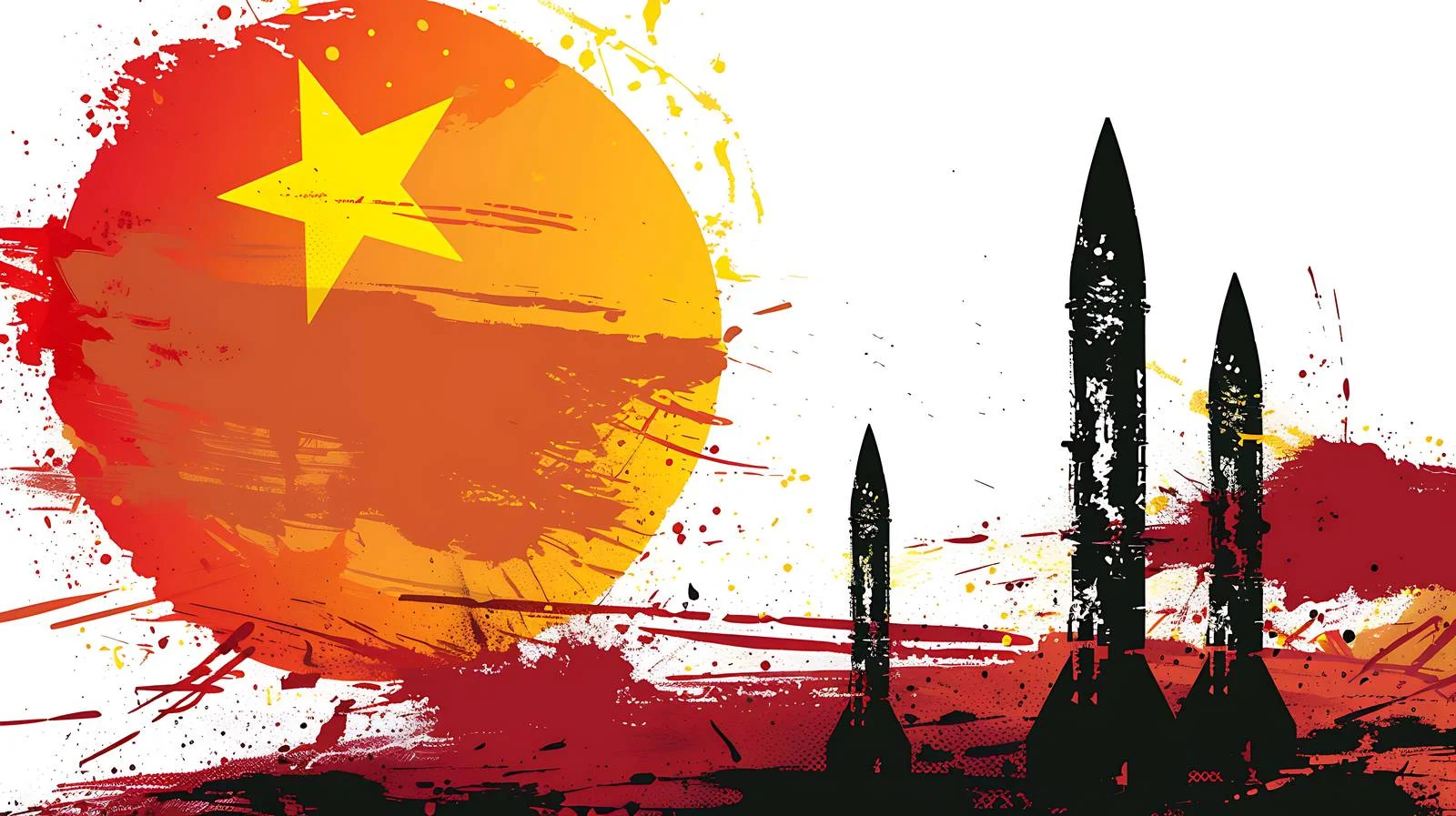 Antiaircraft Rockets Silhouettes Background Image — free download from Dotvec