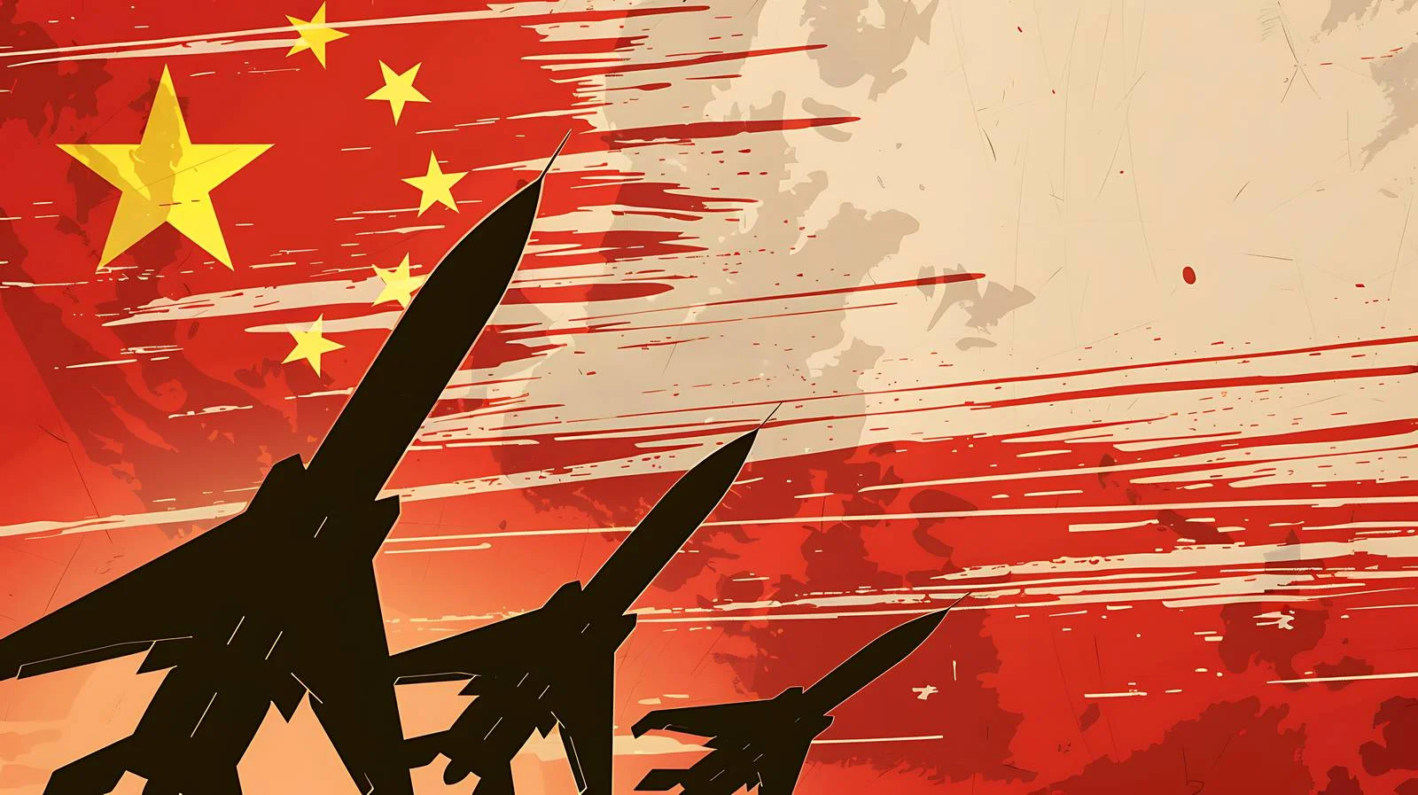 Antiaircraft Rockets Silhouettes Background Image — free download from Dotvec