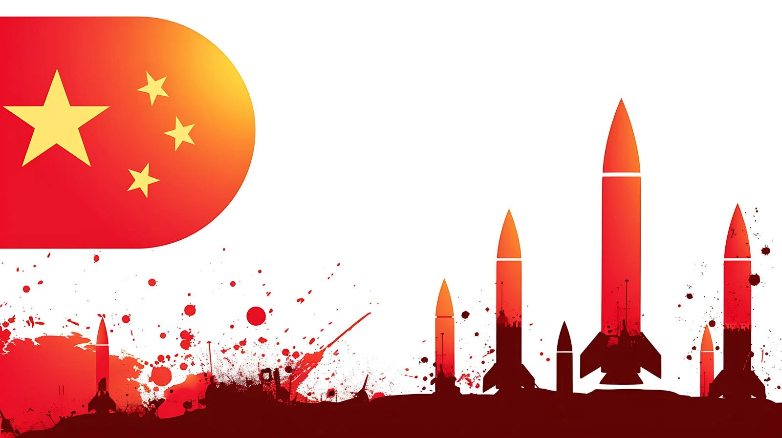 Antiaircraft Rockets Silhouettes Skyline Background — free download from Dotvec