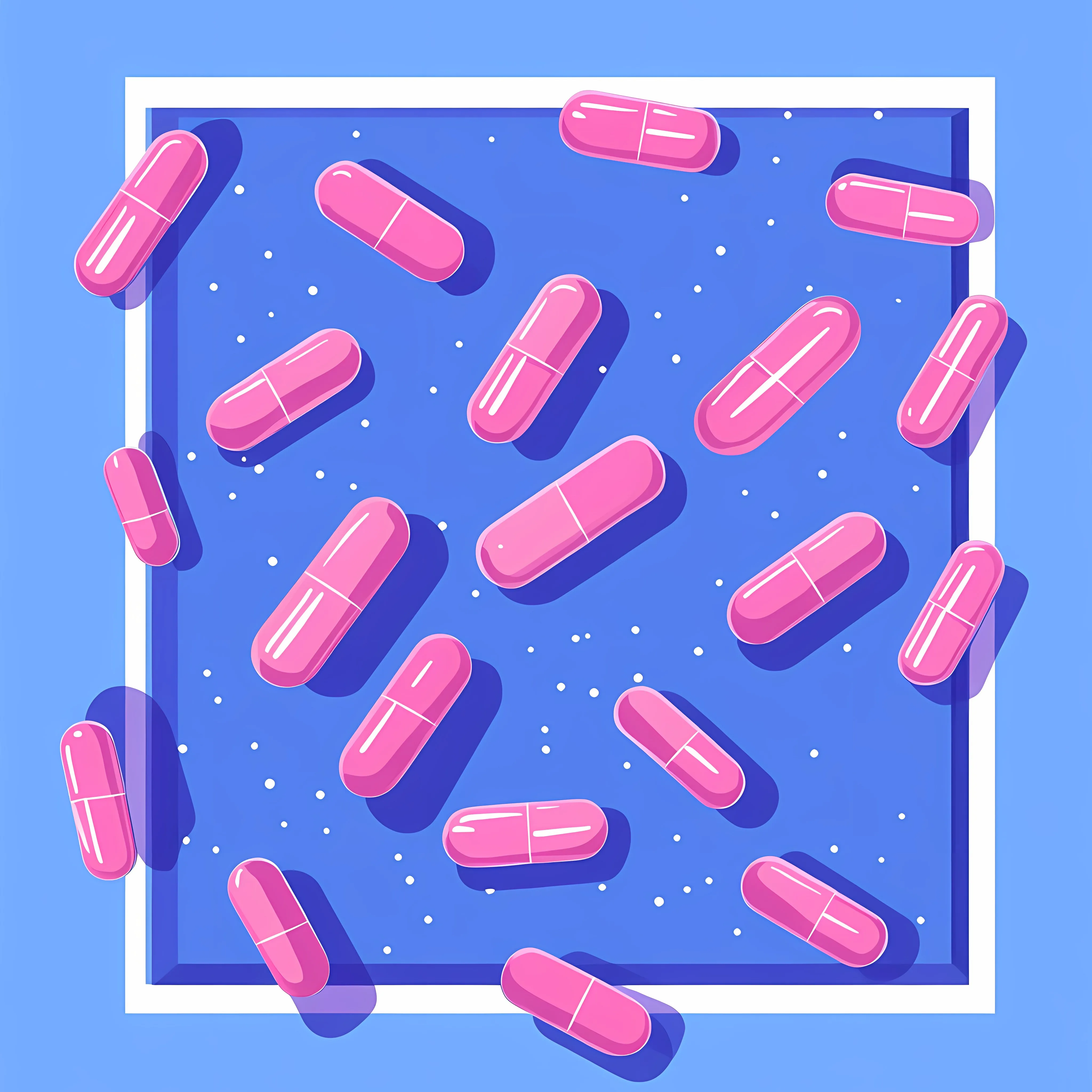 Falling Antibiotic Pill Capsules Vector Illustration — free download from Dotvec