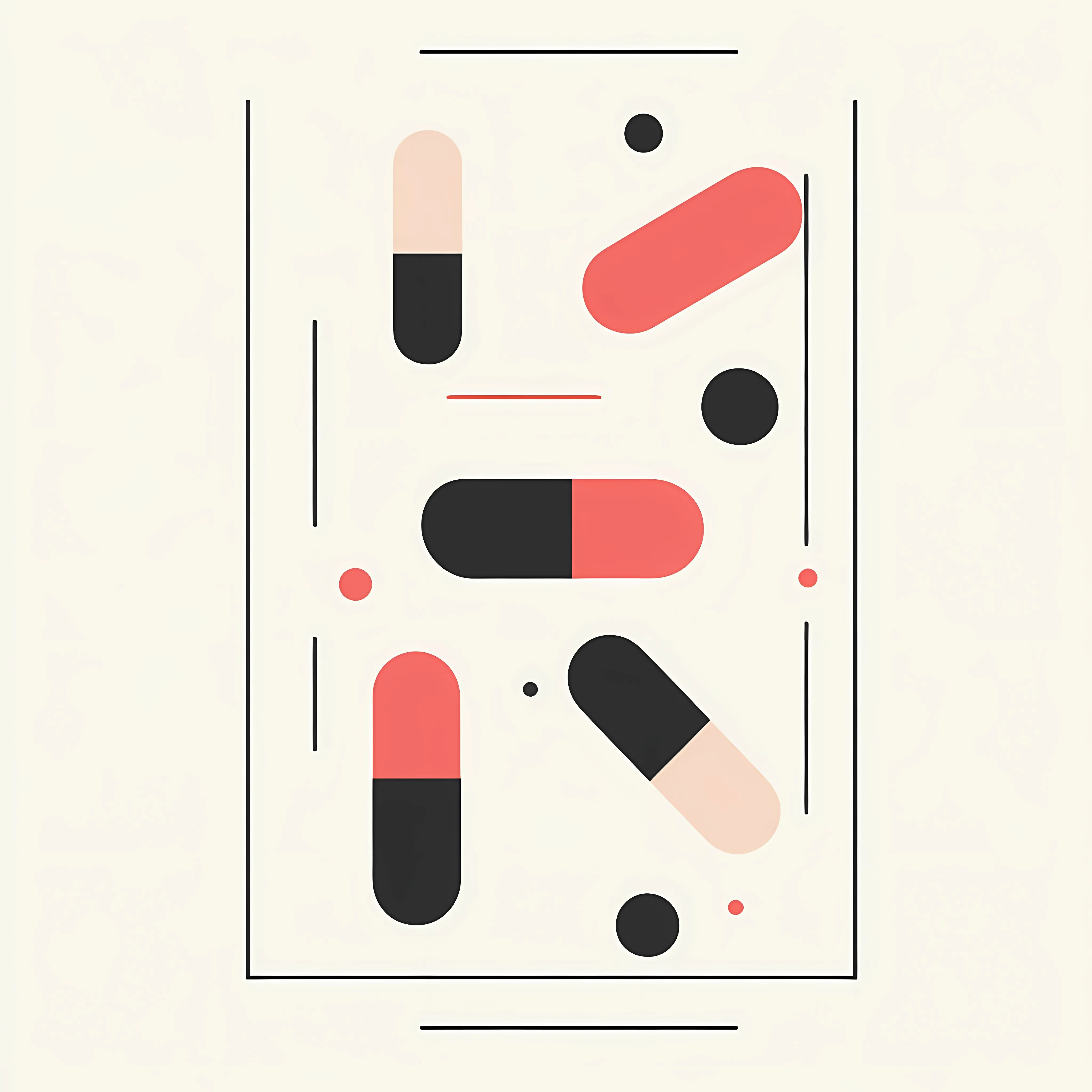 Falling Flat Antibiotic Pill Capsules Vector Illustration — free download from Dotvec