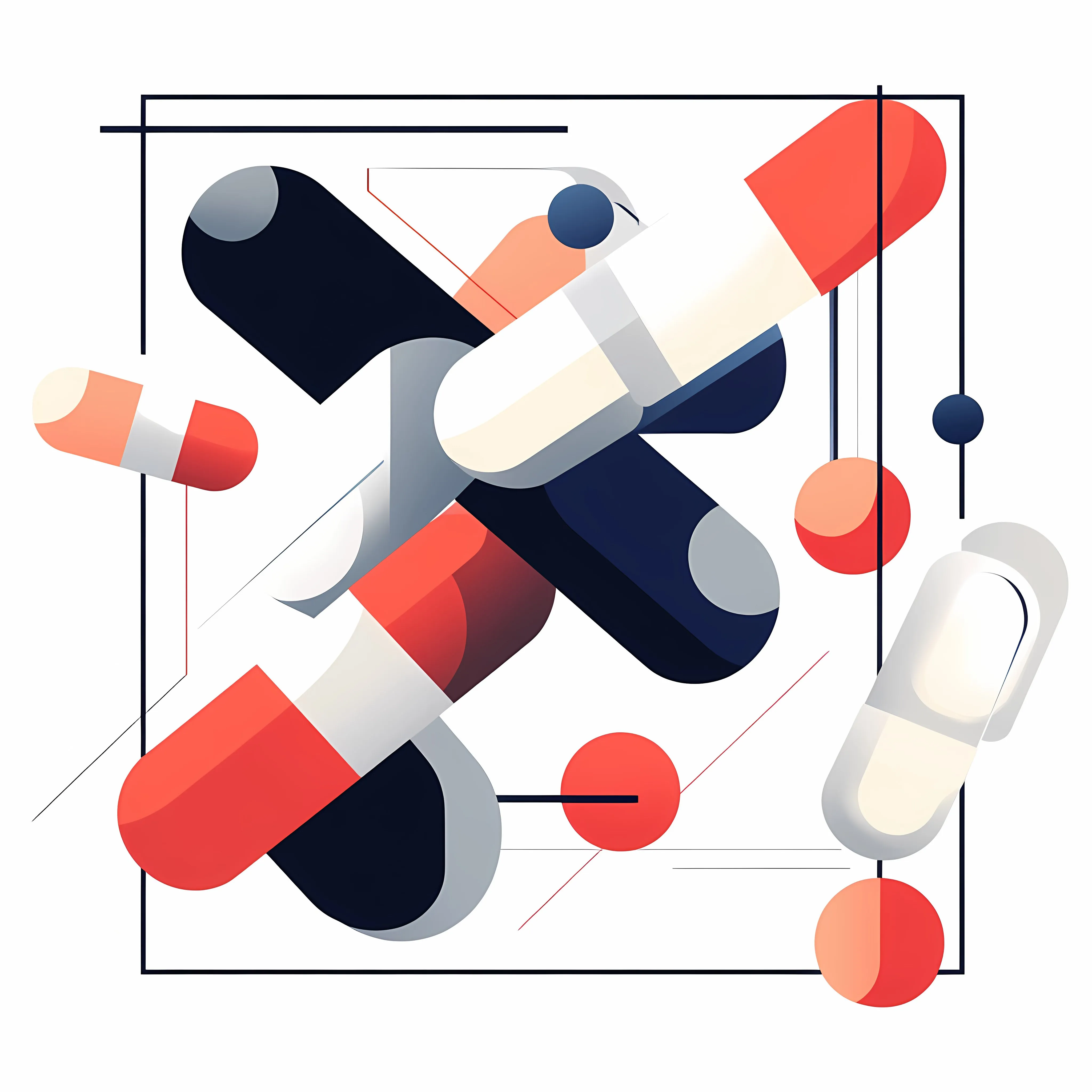 Falling Antibiotic Pill Capsules Vector Illustration — free download from Dotvec