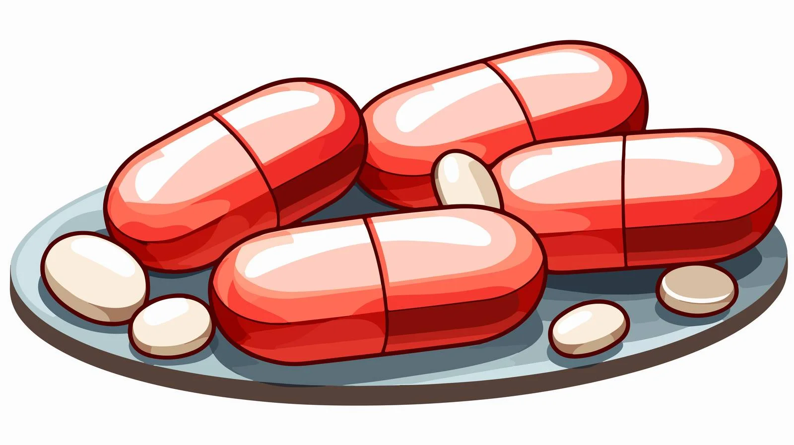 Antibiotic Pill Cartoon Illustration — free download from Dotvec