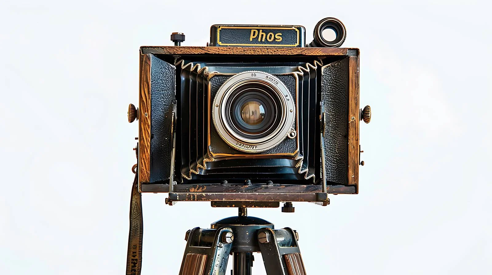 Vintage Bellows Camera Close-Up Front View — free download from Dotvec