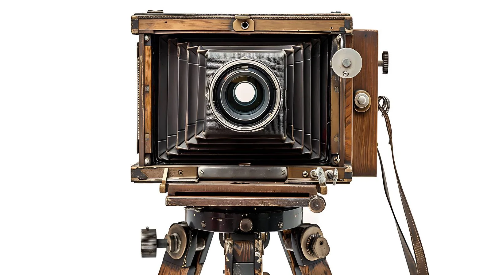 Vintage Bellows Camera Front View Macro — free download from Dotvec