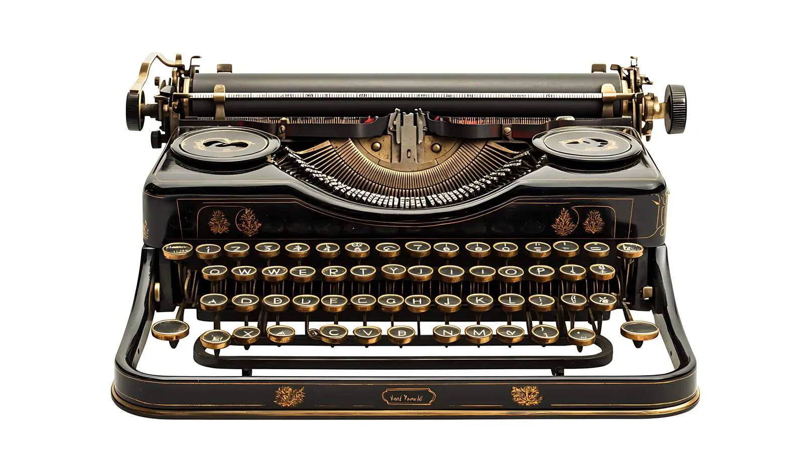 Vintage Typewriter Front View — free download from Dotvec
