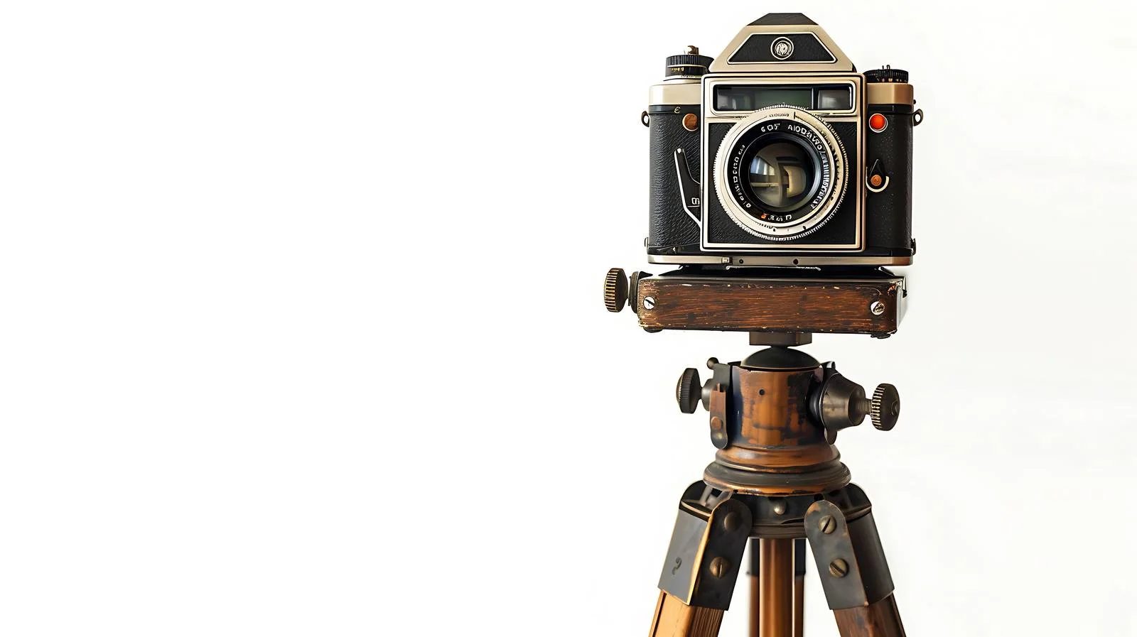 Vintage Camera on Weathered Tripod Stand — free download from Dotvec