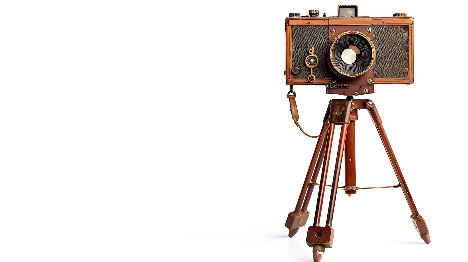 Vintage Camera on Aged Tripod Isolated — free download from Dotvec