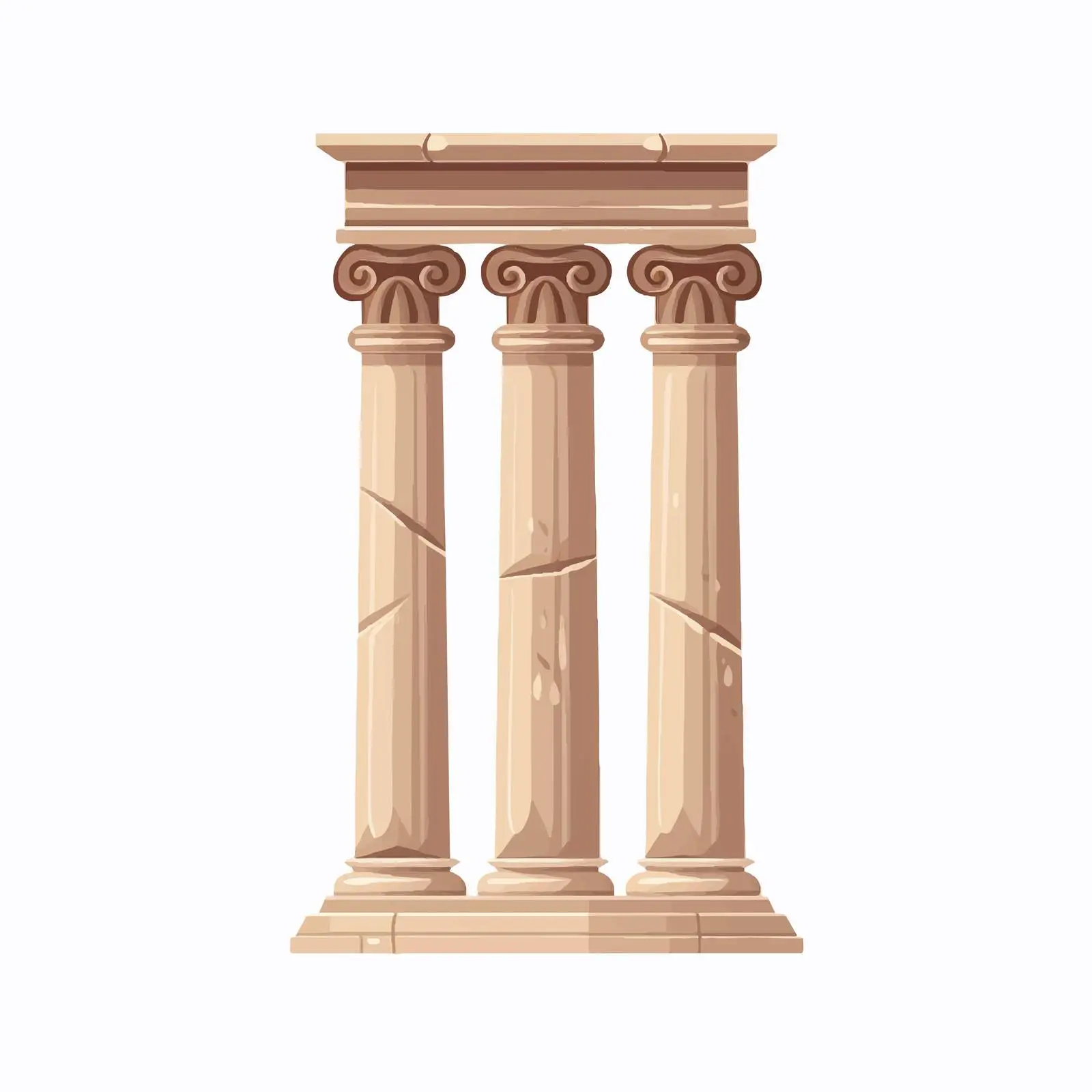 Antique Greek Column Architectural Element Vector – free greek art image from Dotvec