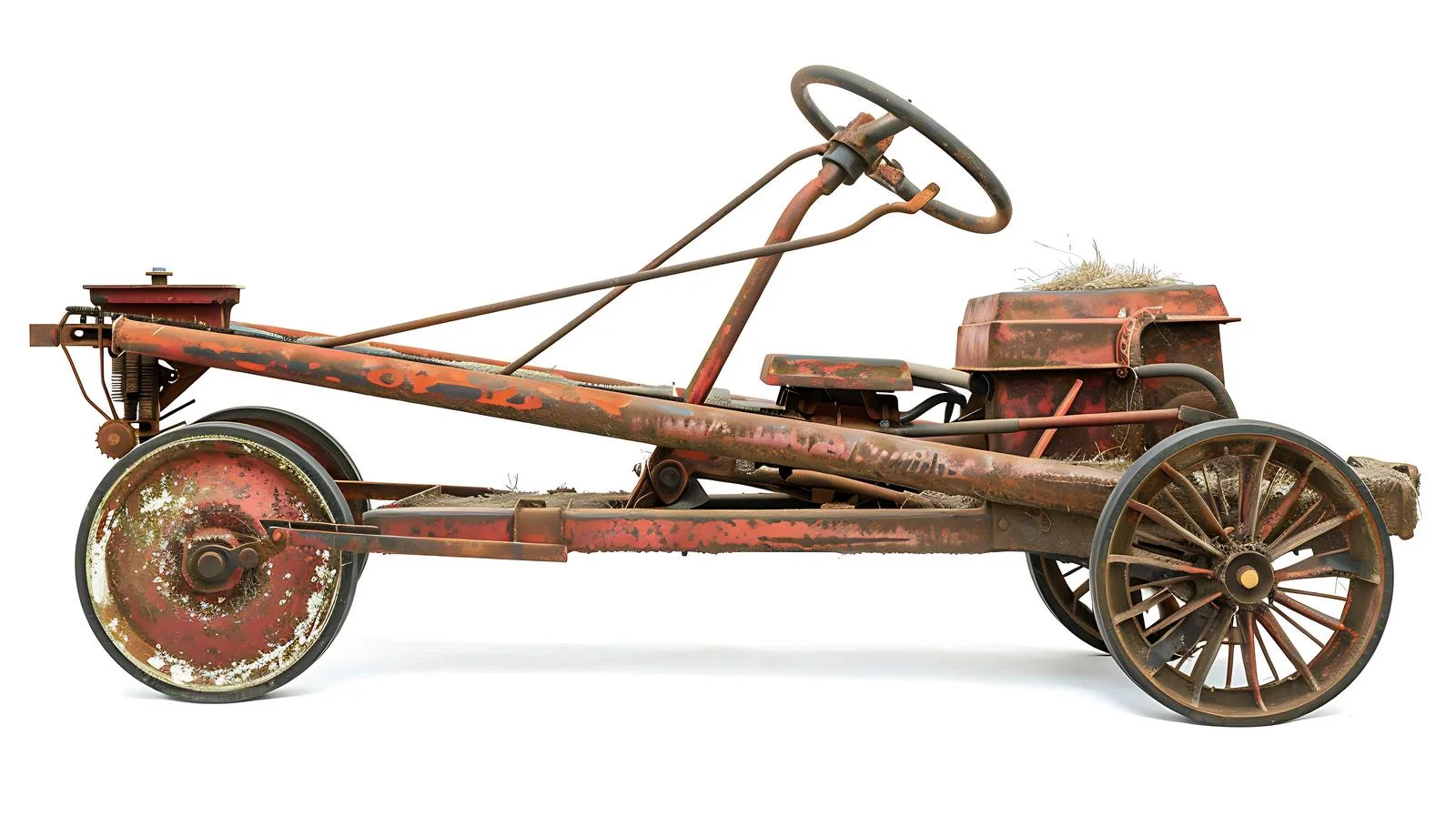 Vintage Lawnmower Isolated on White Background — free download from Dotvec