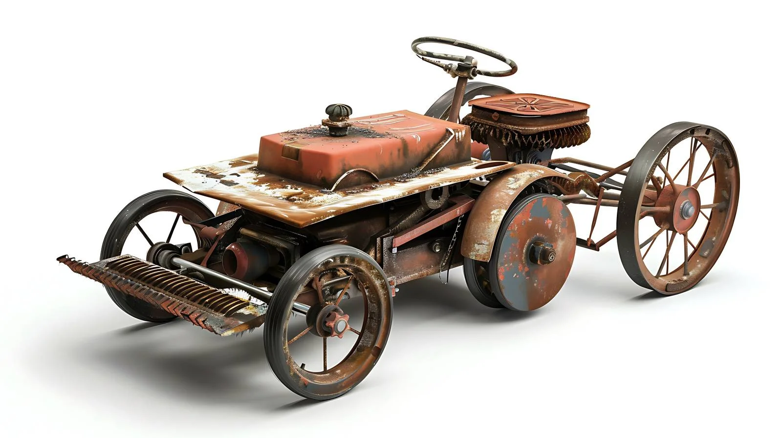 Vintage Lawnmower Isolated on White Background — free download from Dotvec