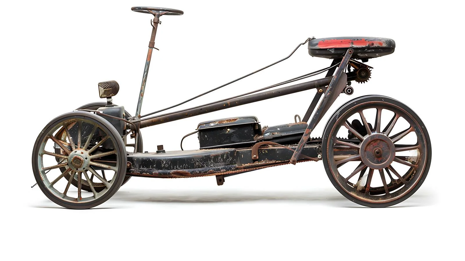 Vintage Lawn Mower on White Background — free download from Dotvec