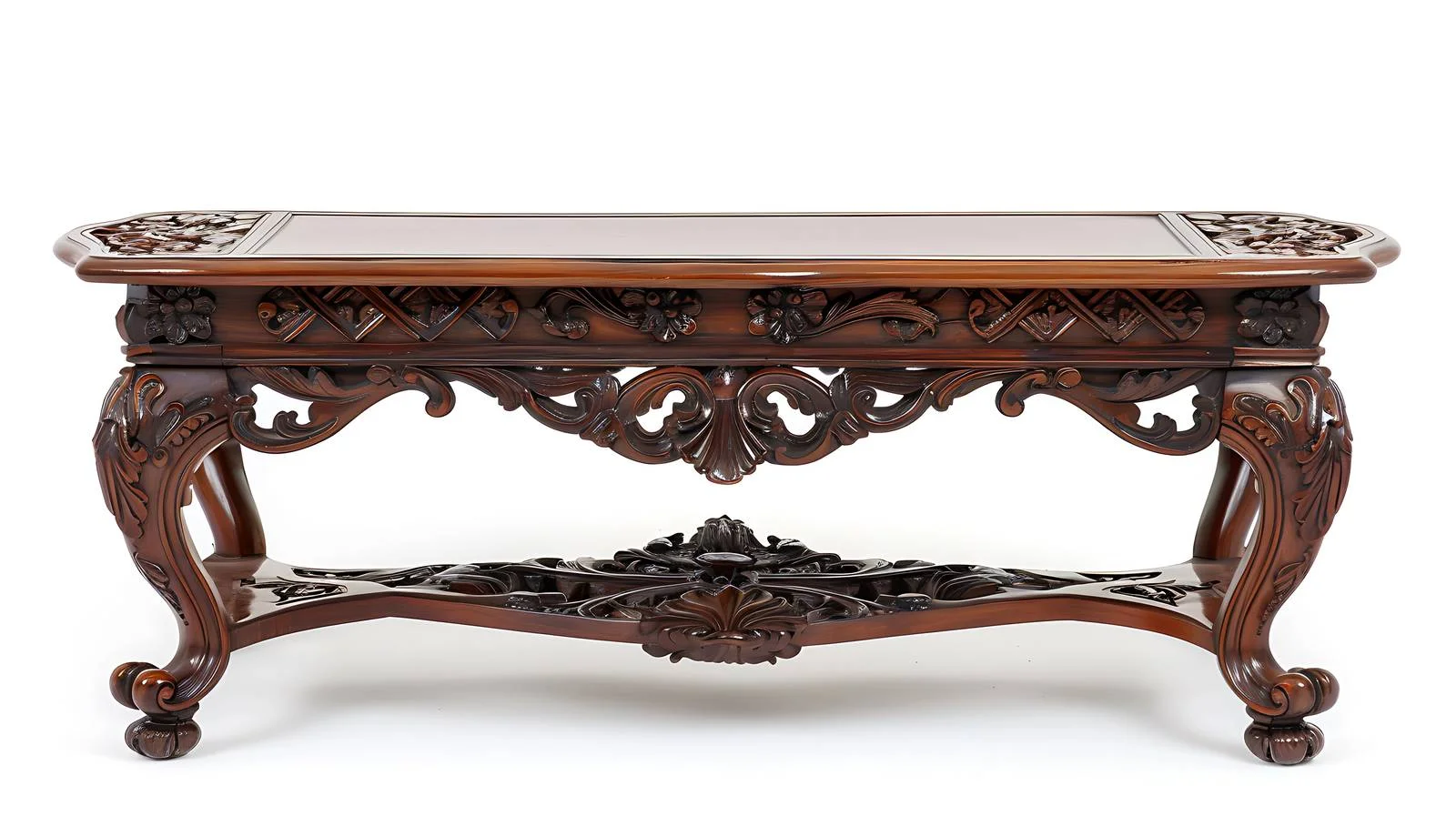 Elegant Victorian Sofa Table on White Background — free download from Dotvec