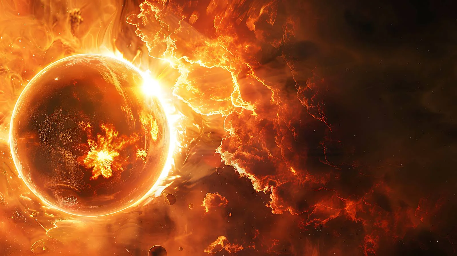 Apocalyptic Background with Burning Plane – free dystopian image from Dotvec