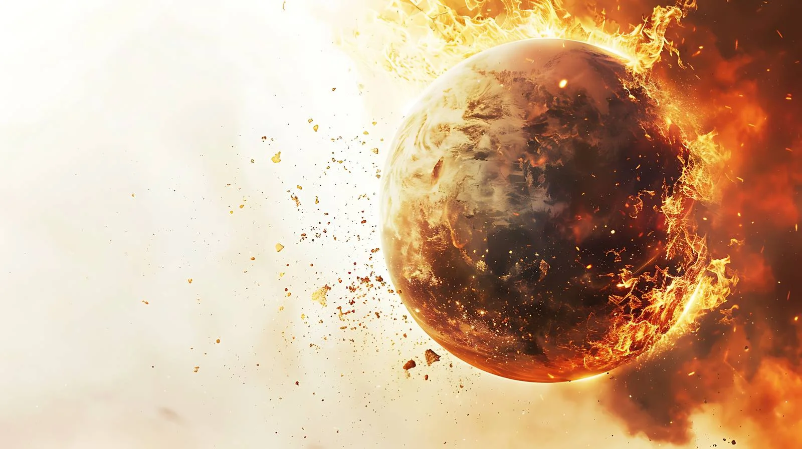 Apocalyptic Background with Burning Plane — free download from Dotvec