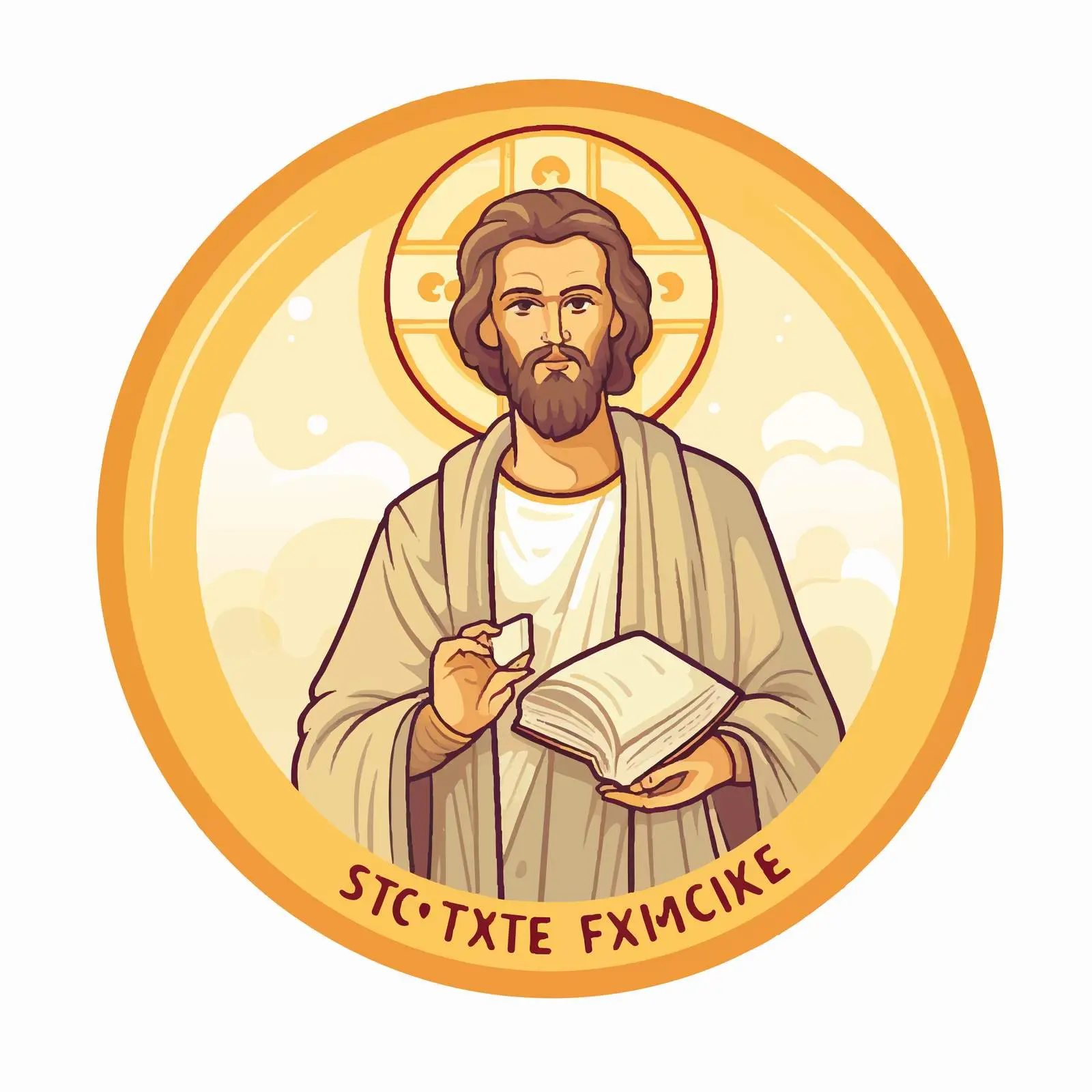 Apostle Luke Byzantine Christian Illustration – free religious vector image from Dotvec