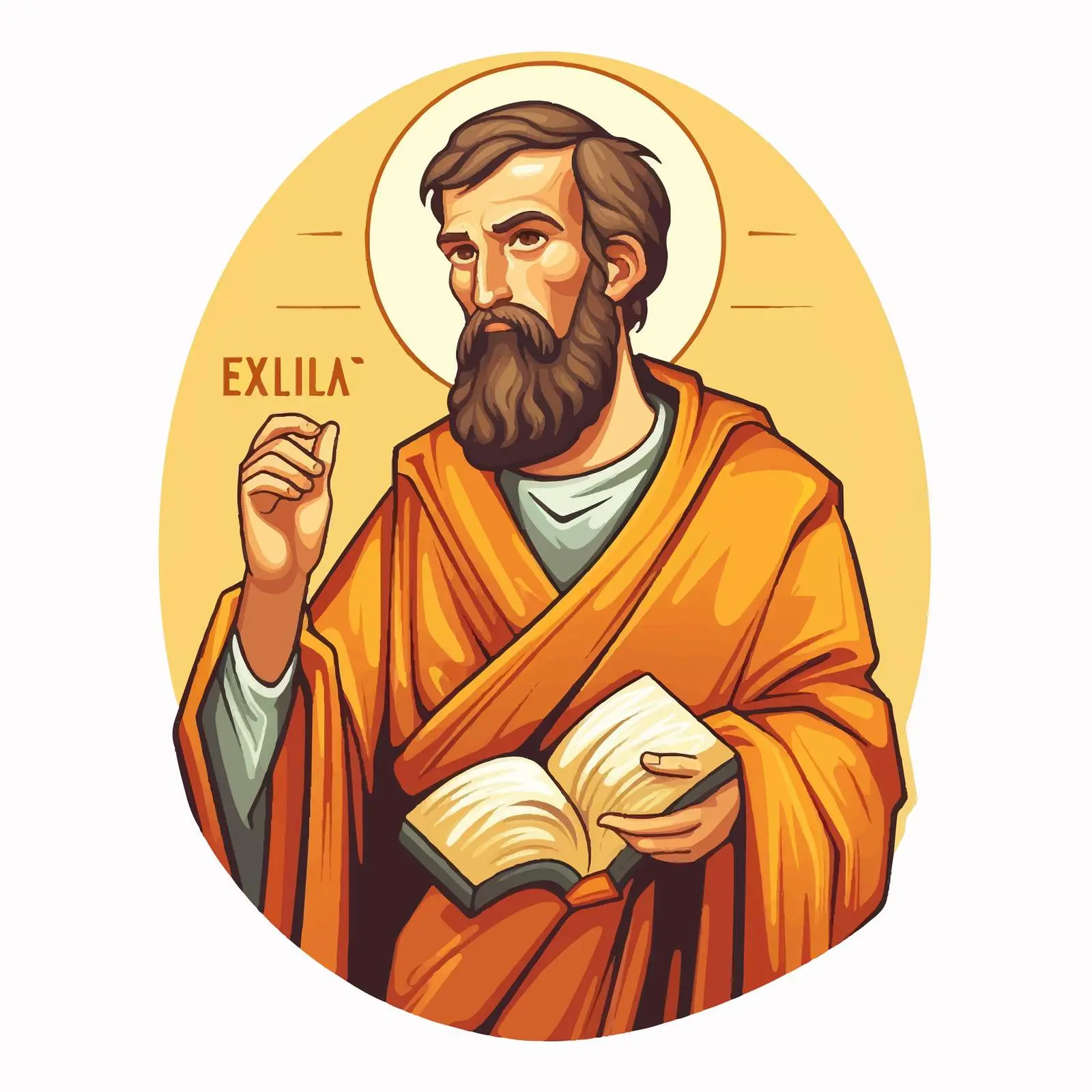 Apostle Luke Byzantine Religious Illustration – free religious vector image from Dotvec