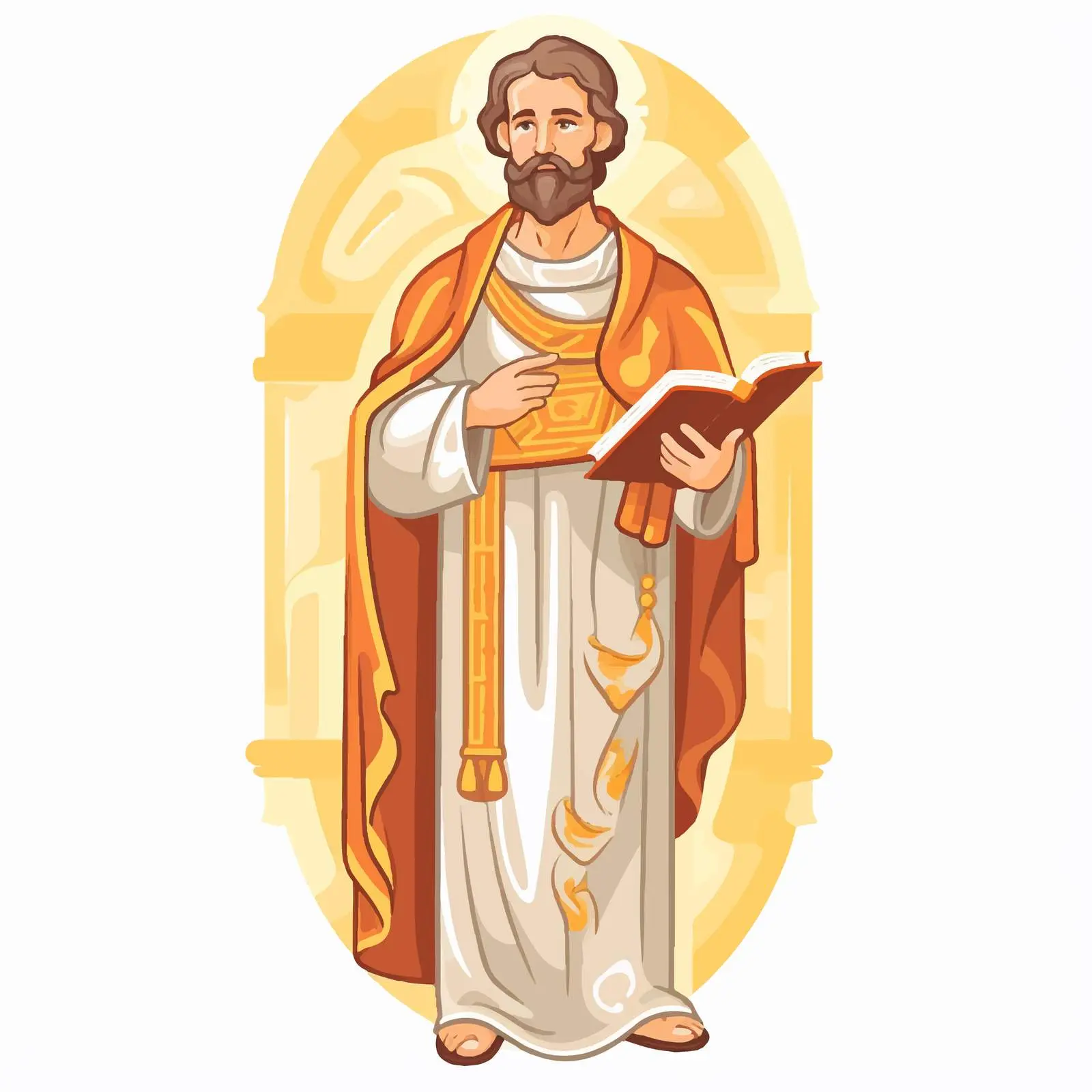 Apostle Luke Byzantine Religious Illustration – free religious vector image from Dotvec