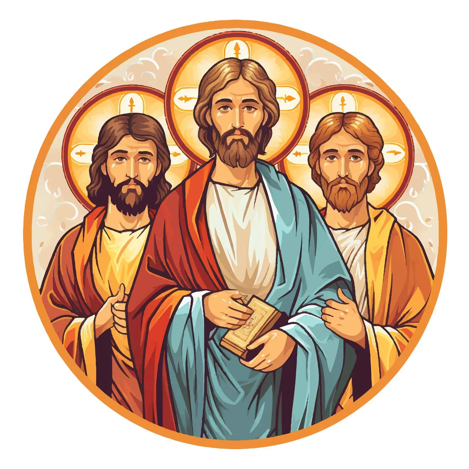 Apostles Illustration Post-Resurrection Appearance – free religious vector image from Dotvec
