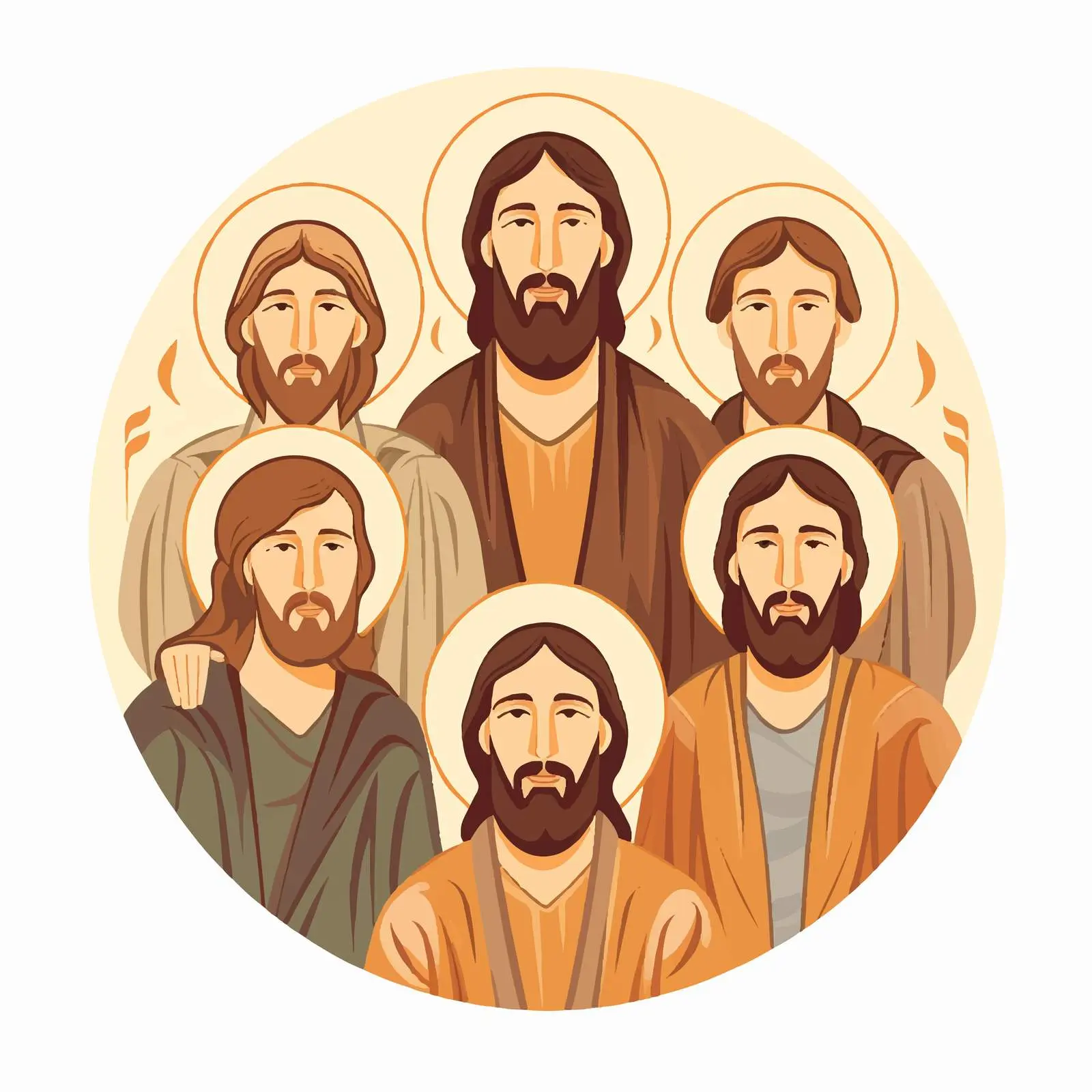 Apostles Post-Resurrection Appearance Vector Illustration — free download from Dotvec