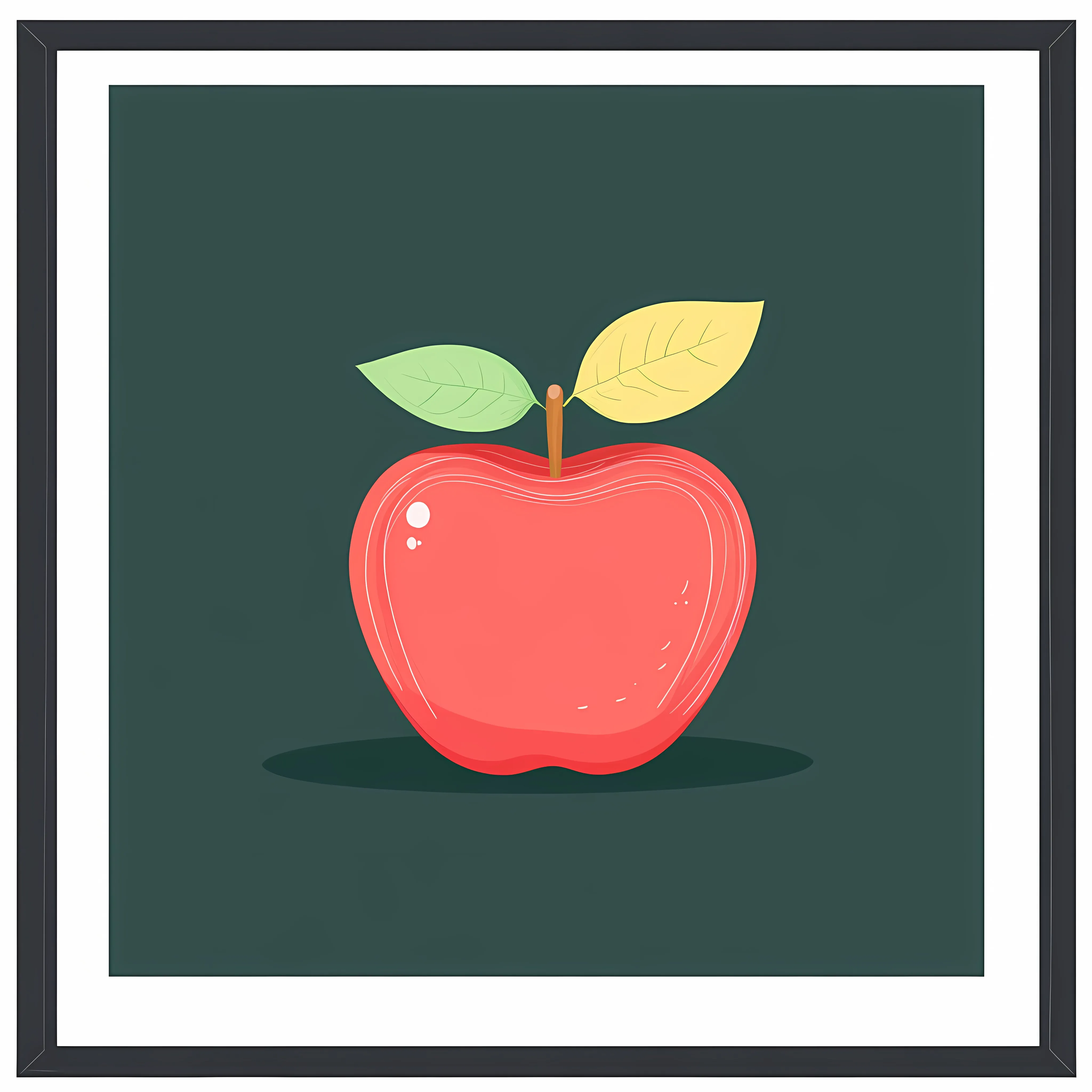Flat Vector Illustration of Apple Fruit Design — free download from Dotvec