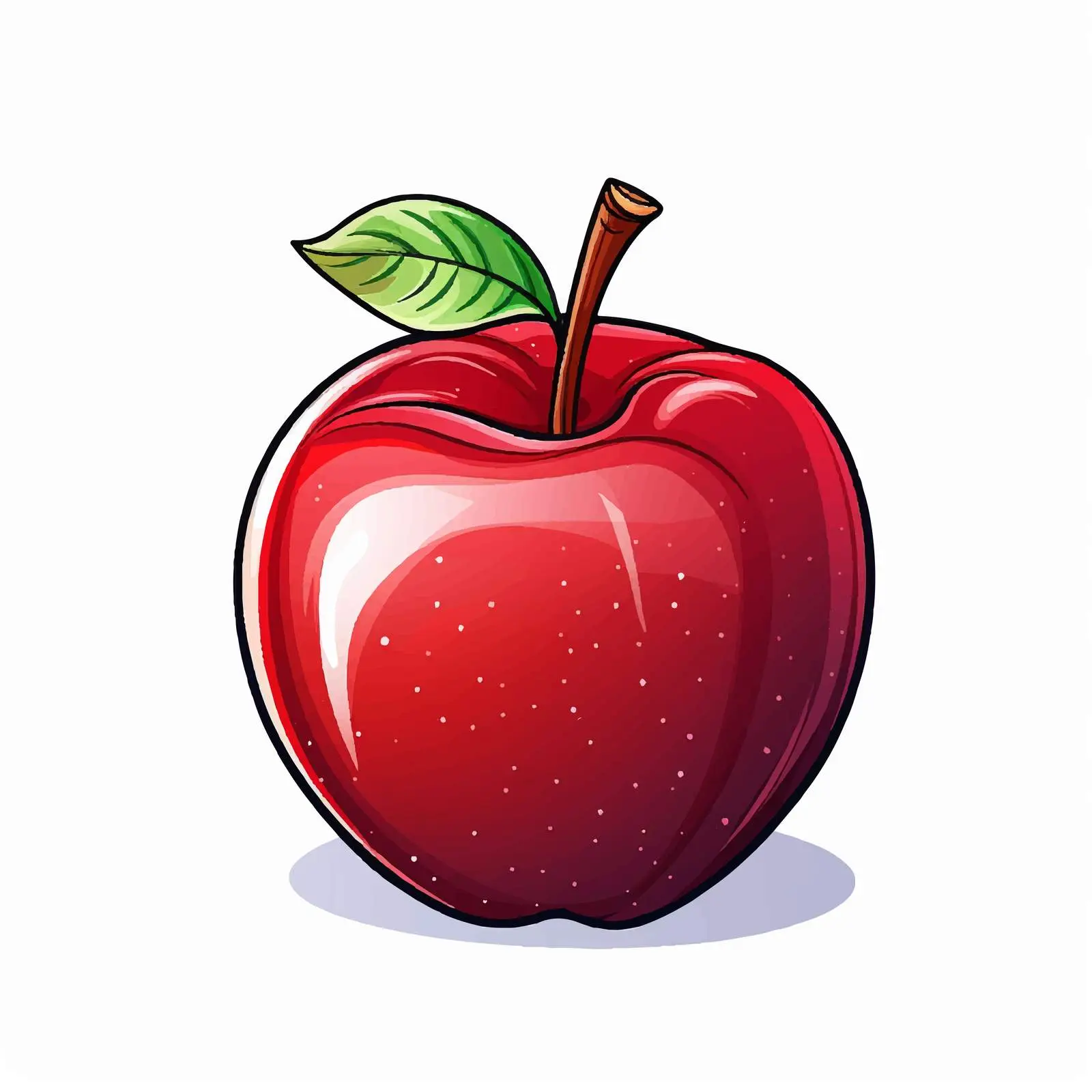Apple Line Vector Illustration on White Background — free download from Dotvec