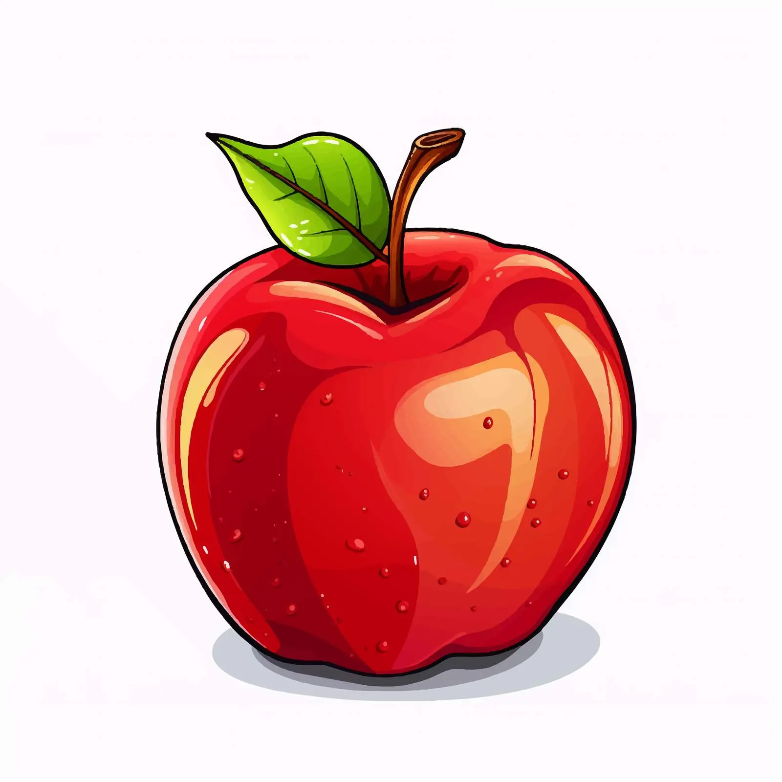 Apple Line Vector Illustration on White Background — free download from Dotvec