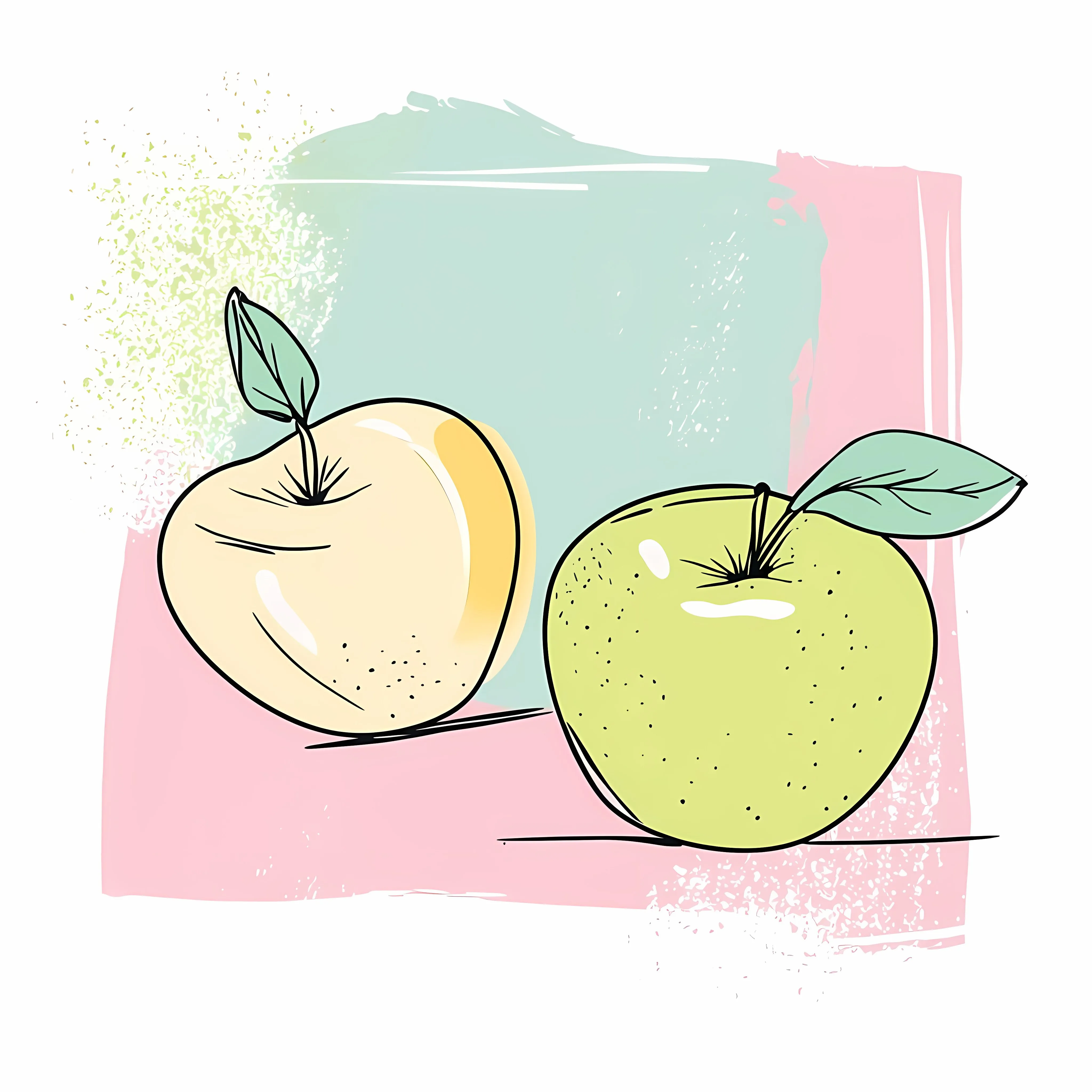 Flat Vector Illustration of Apple on White Background — free download from Dotvec