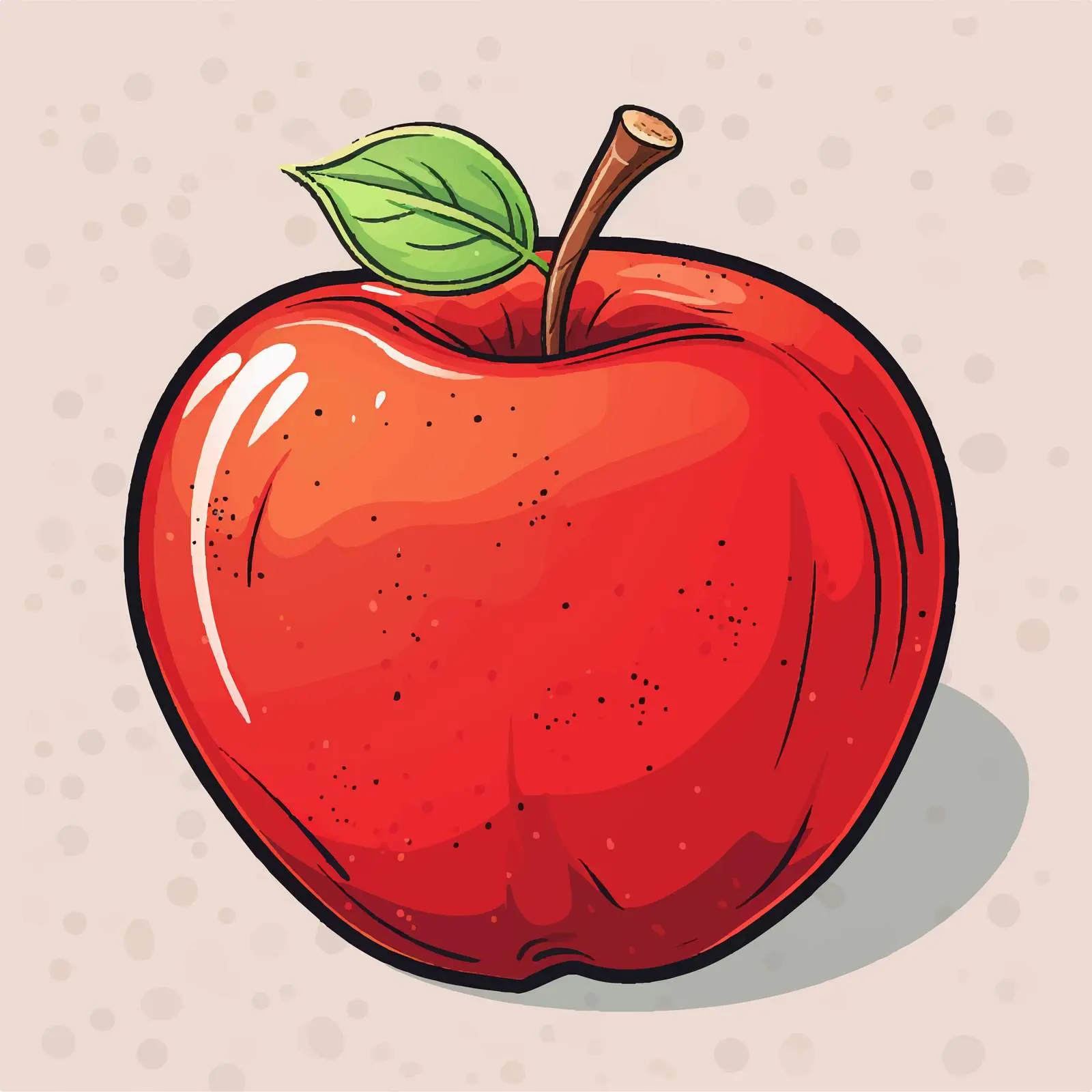 Apple Outline Vector Illustration on White Background — free download from Dotvec