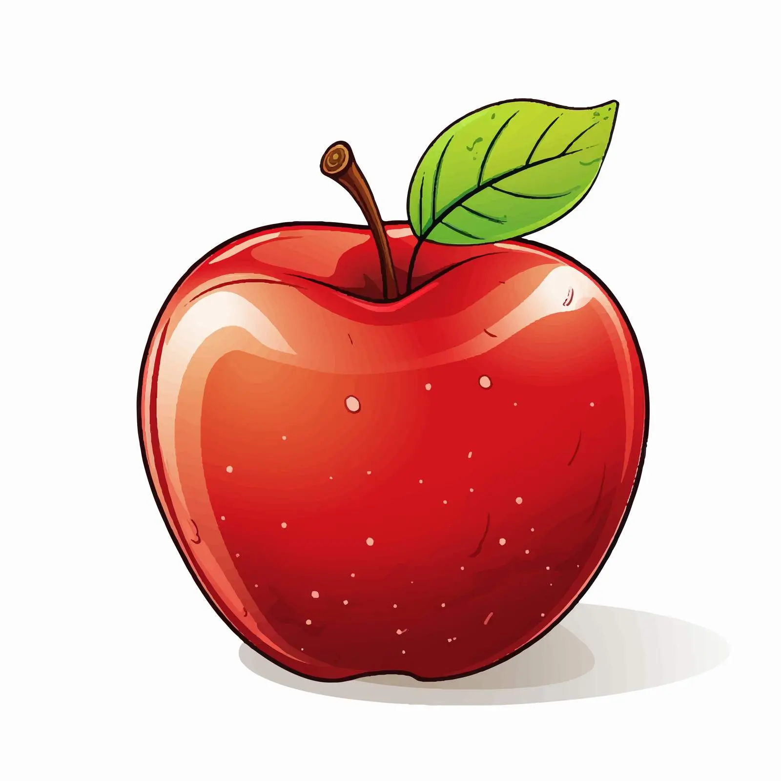 Apple Outline Vector Illustration on White Background — free download from Dotvec