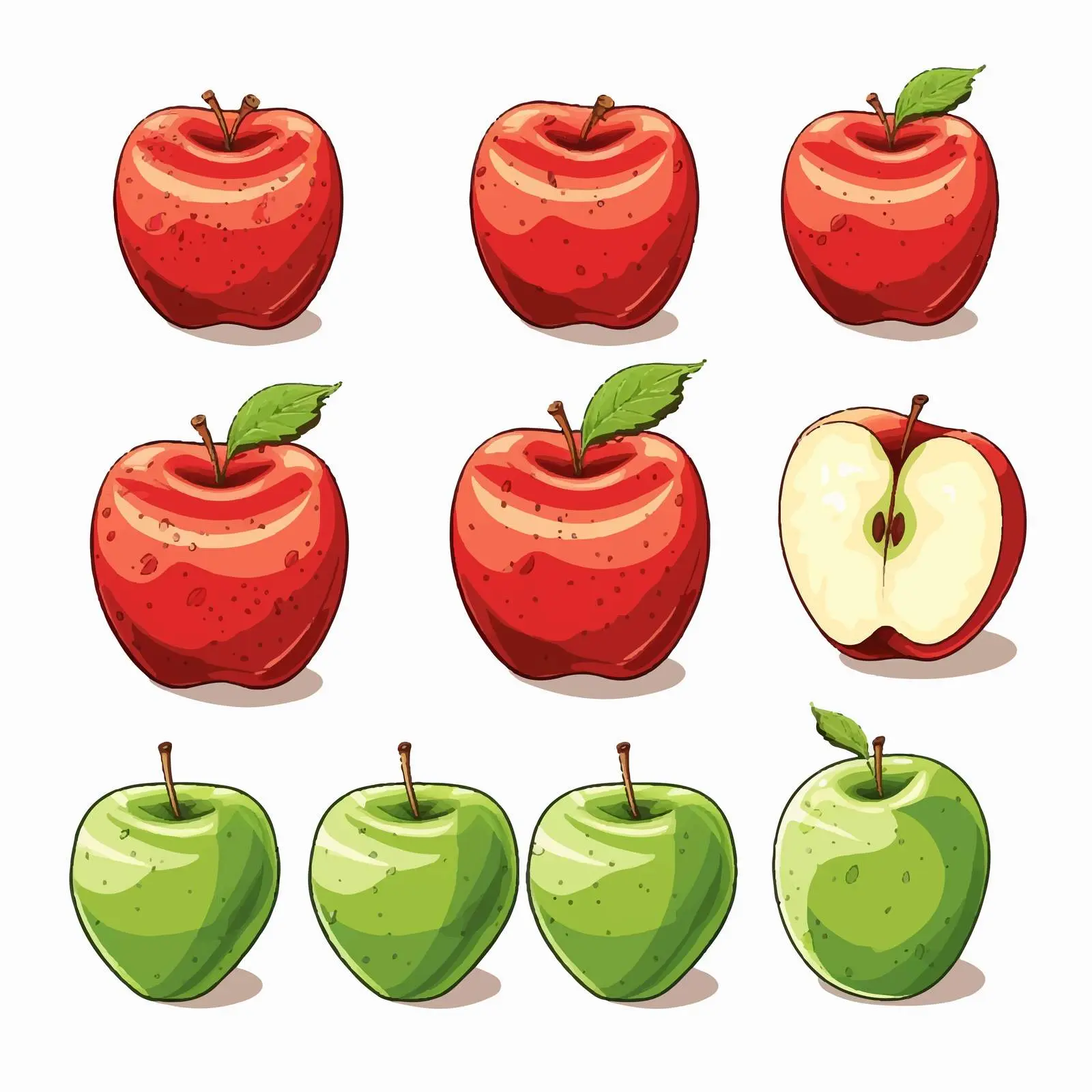 Apple Outline Vector Illustration on White Background — free download from Dotvec