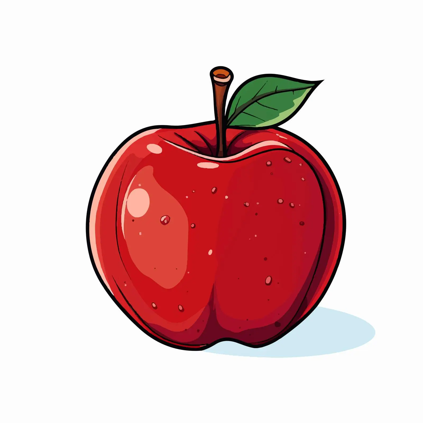 Outline Apple Vector Illustration on White Background — free download from Dotvec
