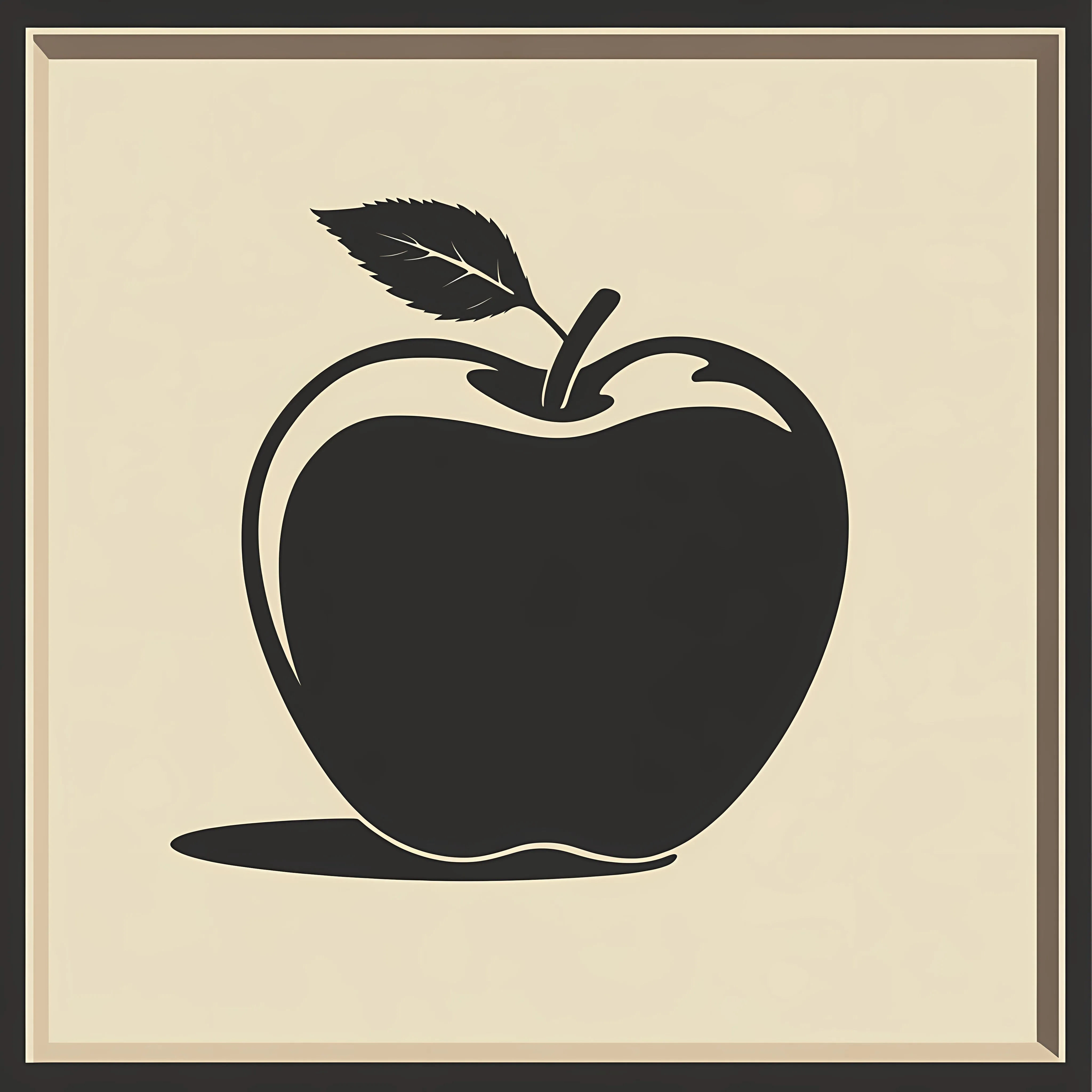 Apple Silhouette Flat Vector Illustration — free download from Dotvec